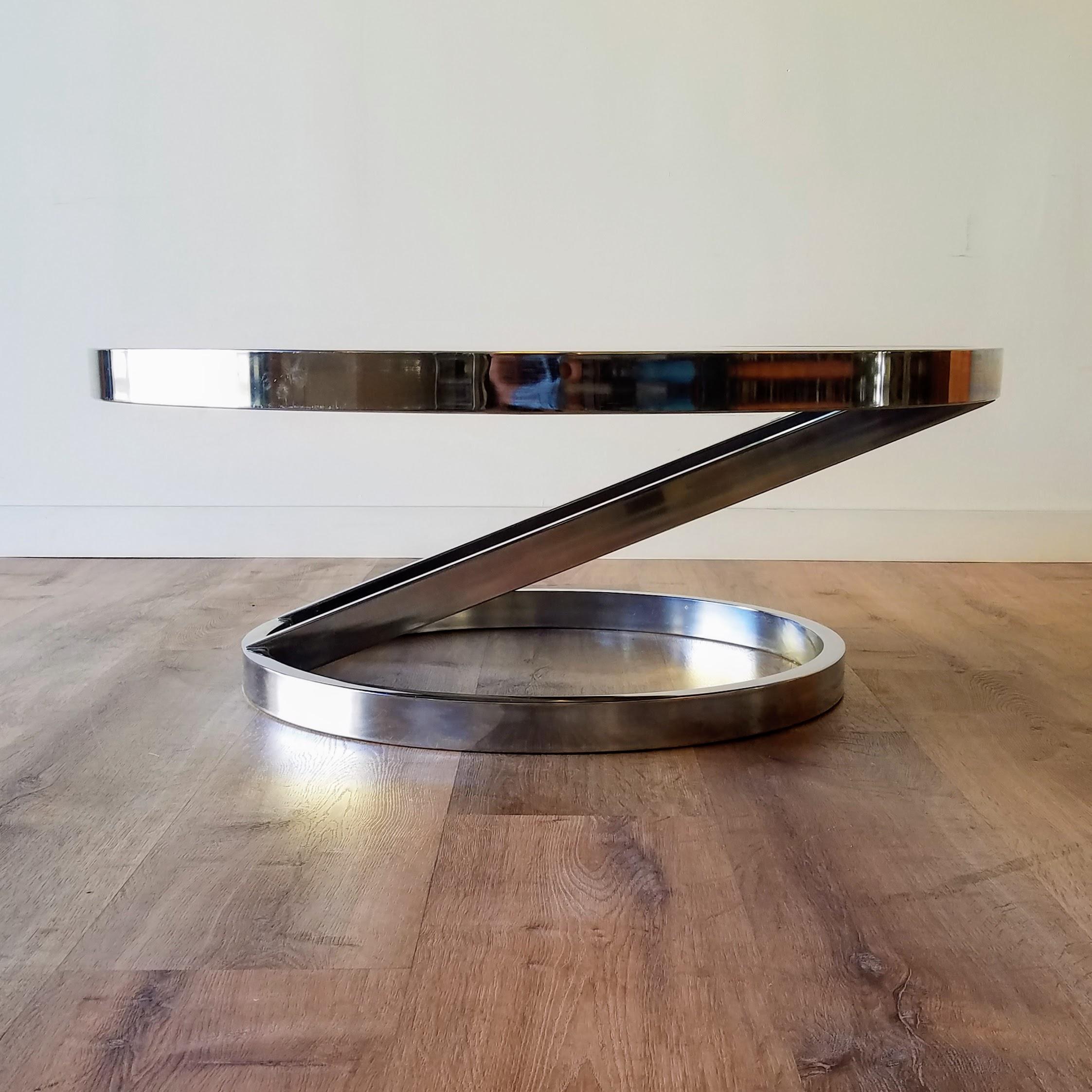 Milo Baughman 'Zig-Zag' Coffee Table