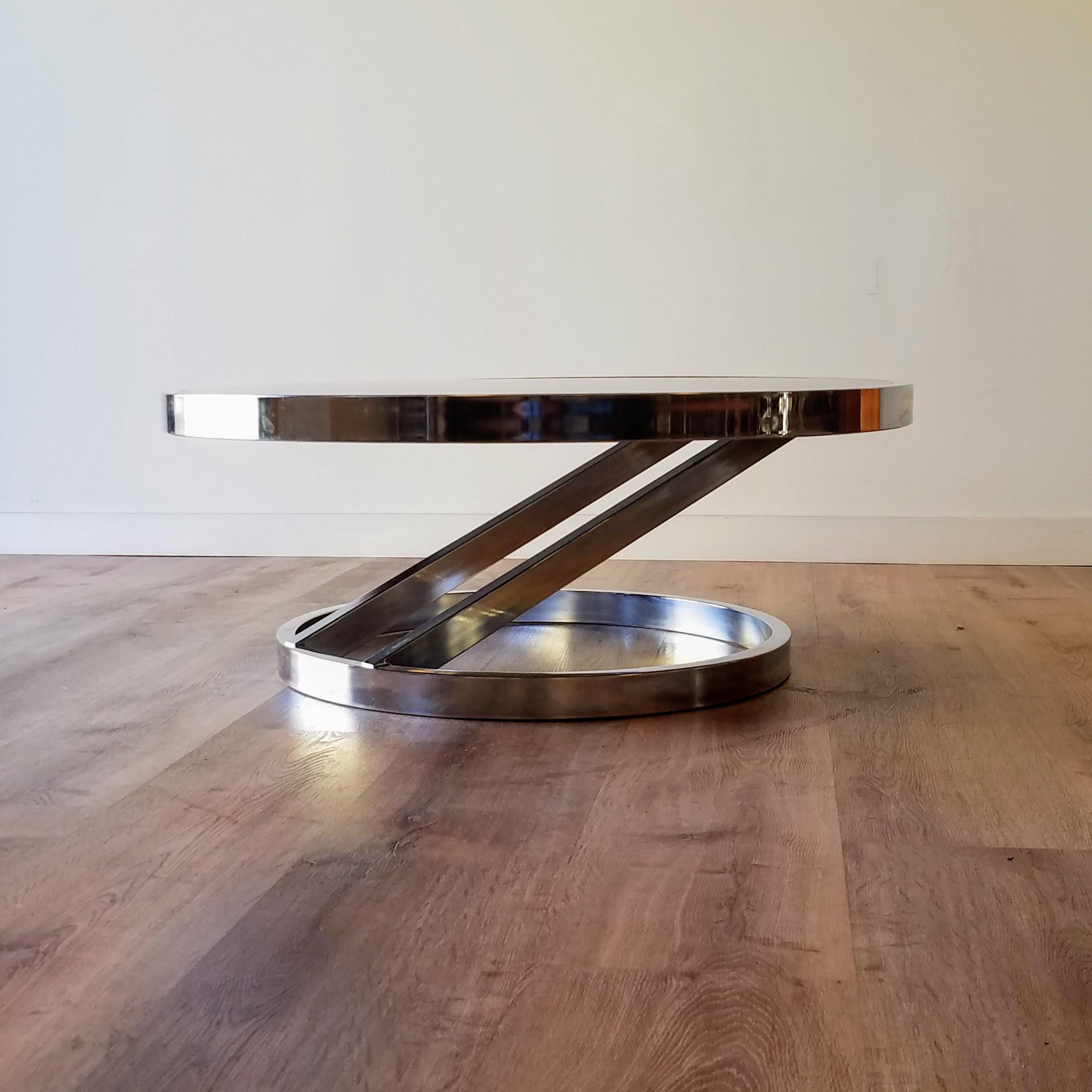 Milo Baughman 'Zig-Zag' Coffee Table