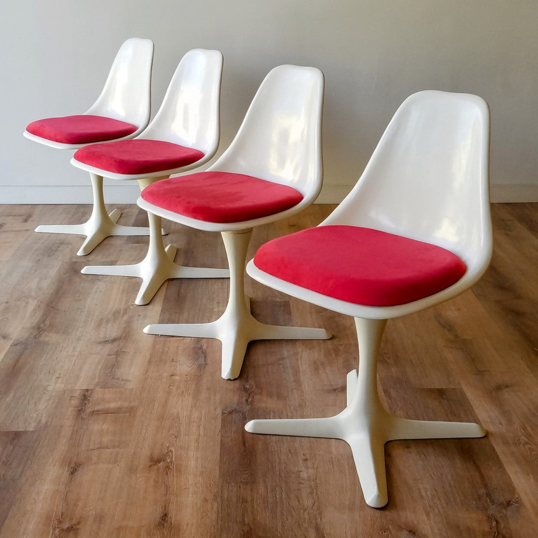 Maurice Burke Tulip Chairs, Set of 4