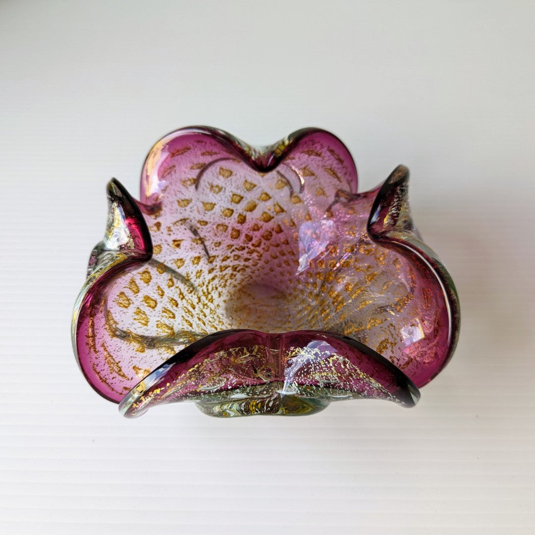 Murano Glass Ashtray, Avventurina