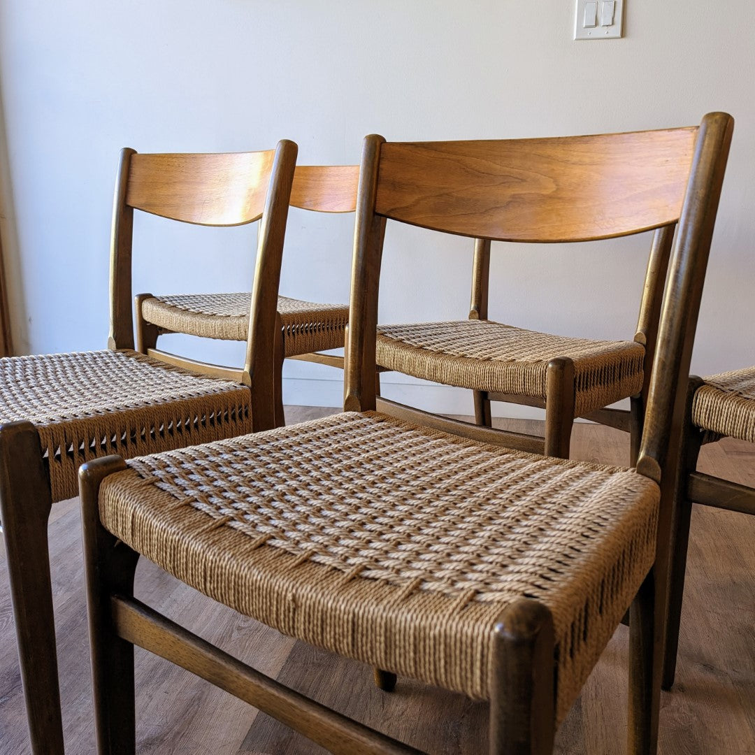 Swedish Modern Dining Chairs, Set of 6