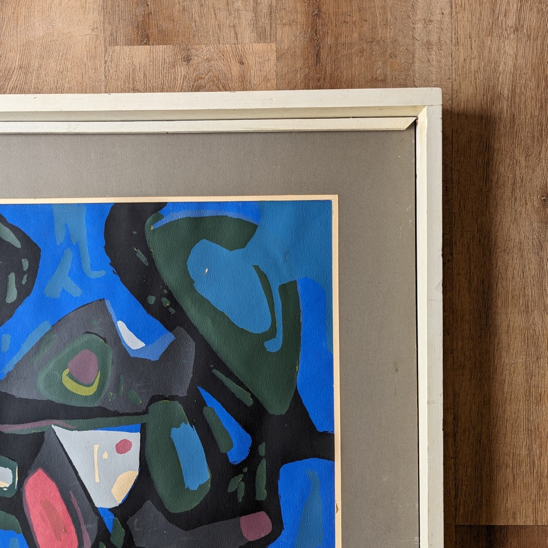I. Regnier Screenprint 'Blue Abstract' (4 of 30)