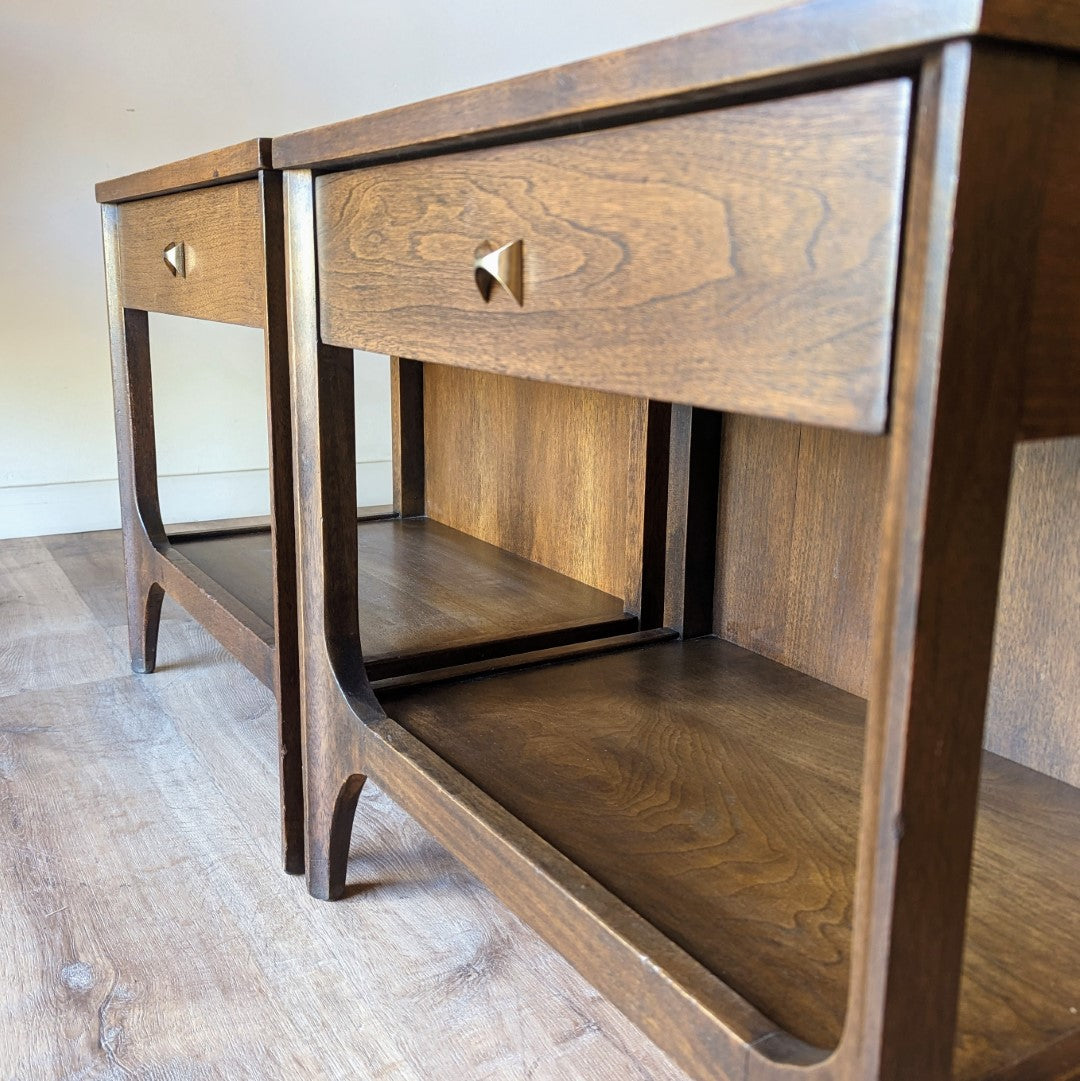 Broyhill 'Brasilia' Nighstands, a pair