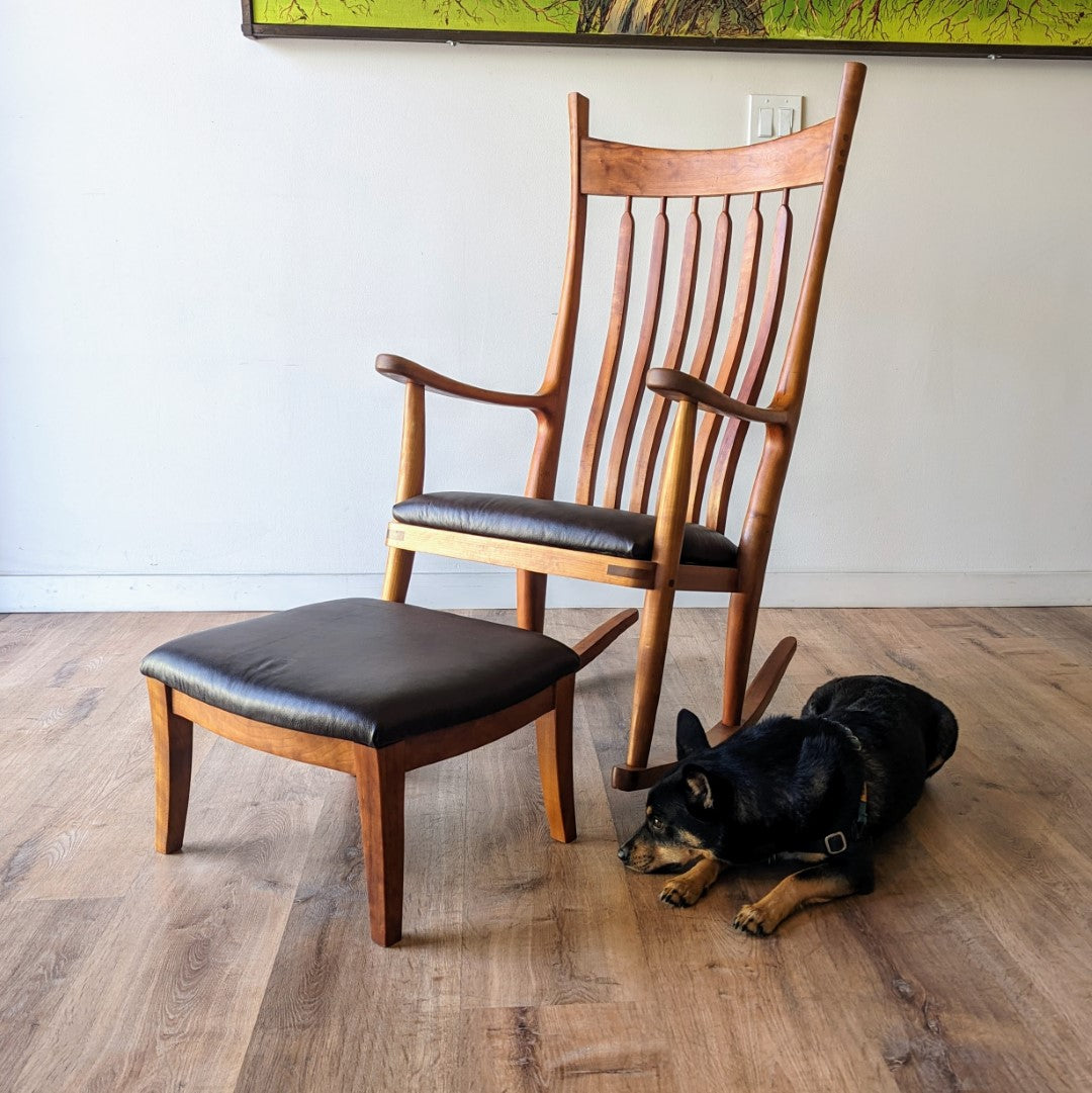 Greg Aanes Rocking Chair and Ottoman
