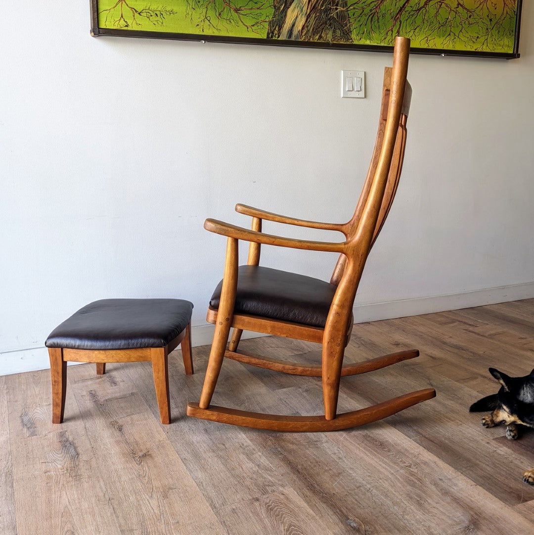 Greg Aanes Rocking Chair and Ottoman