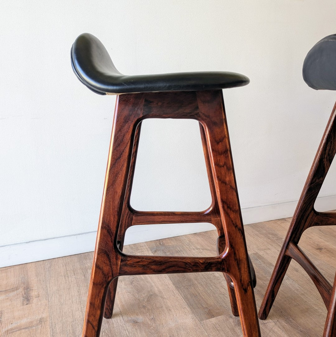 Erik Buch Bar Stools, a pair