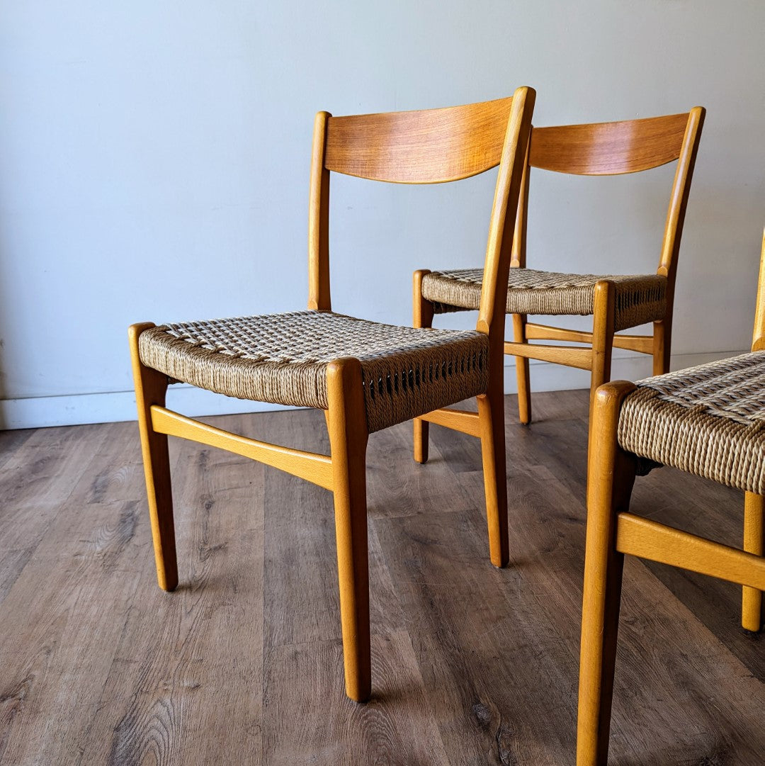 Swedish Modern Dining Chairs, set of 4