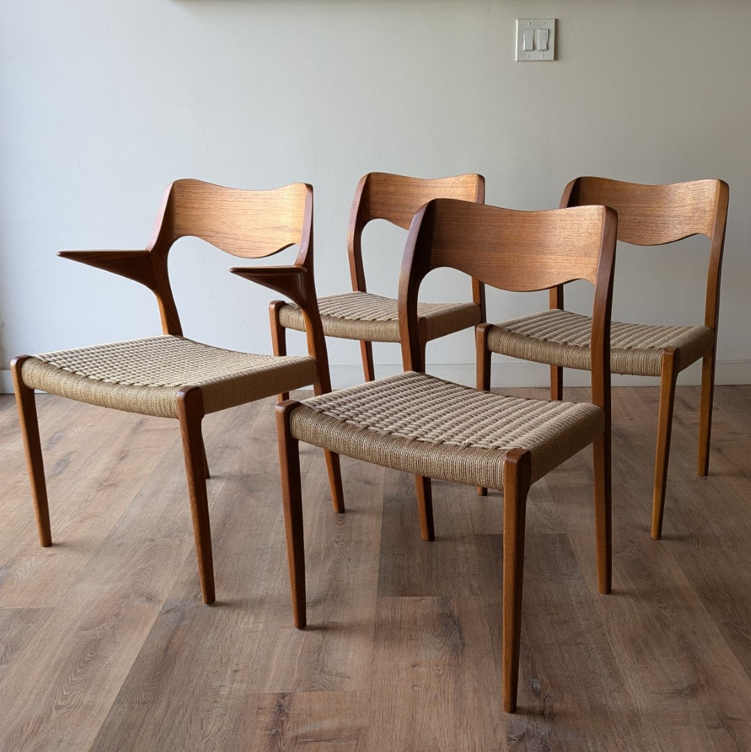 Niels Moller Dining Chairs, set of Seattle Danish Modern Furniture