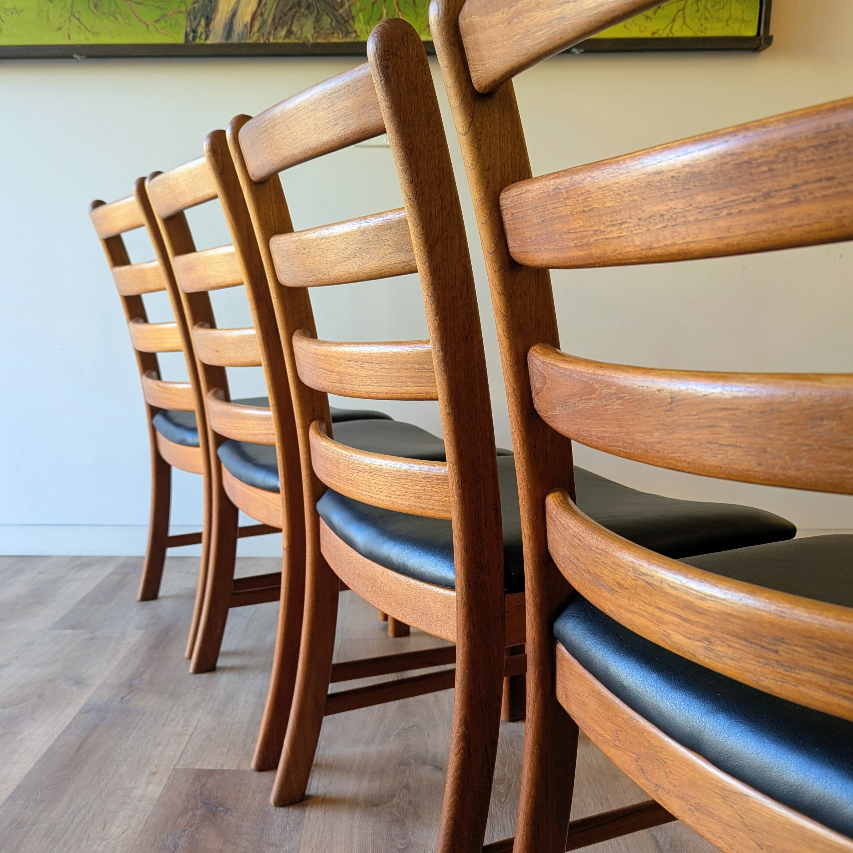 Korup Stolefabrik Ladder Back Chairs, set of 6