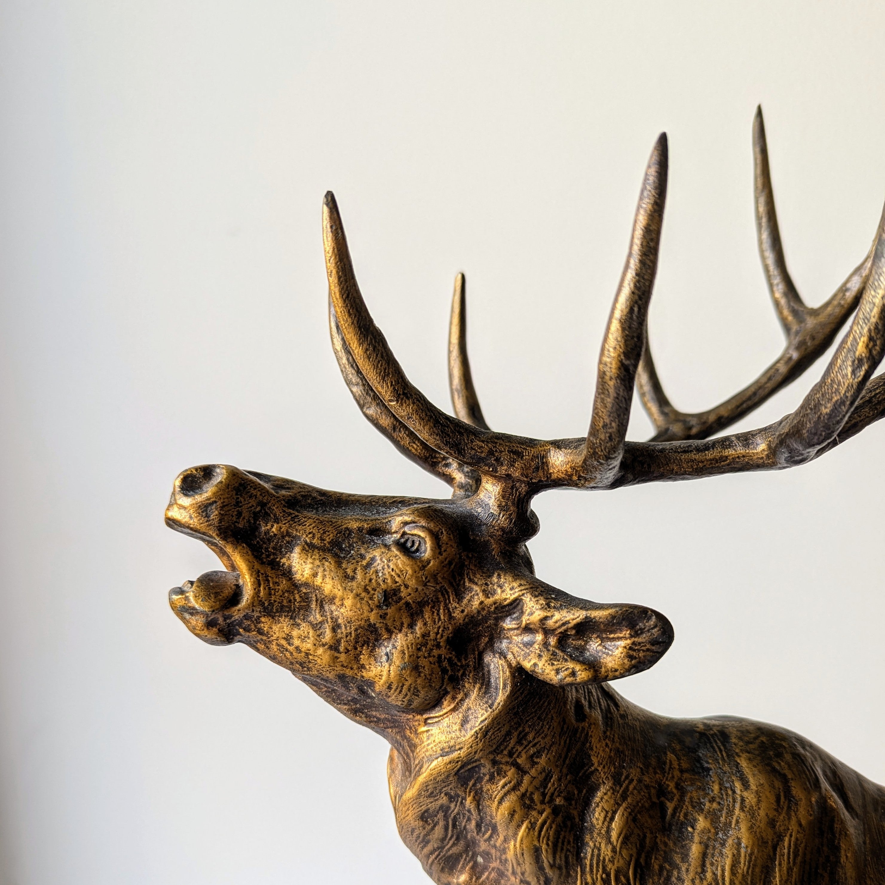 P. Lecourtier 'Cerf Aux Abois' Sculpture