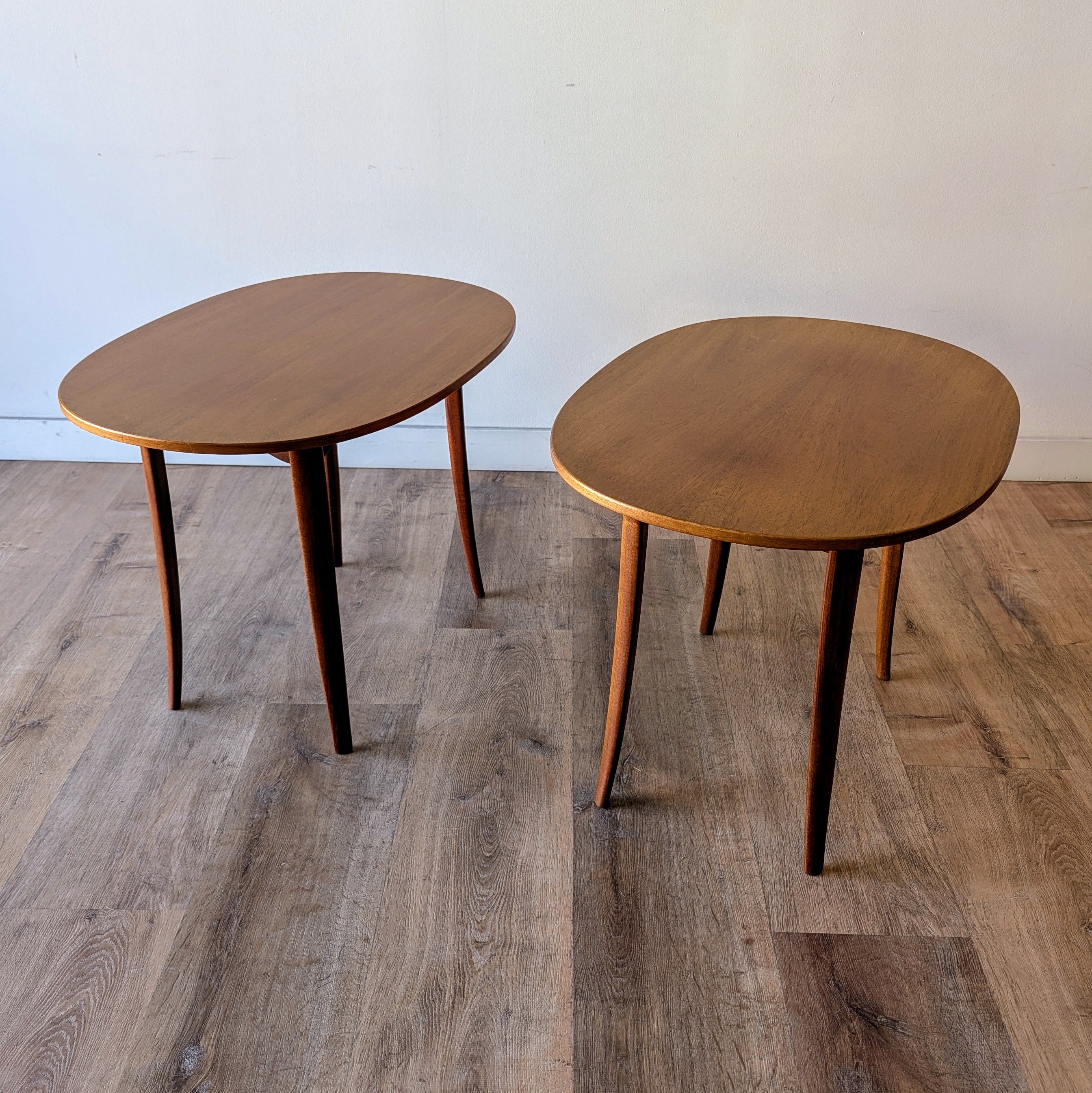 Carl Malmsten 'Ovalen' Side Tables, a pair