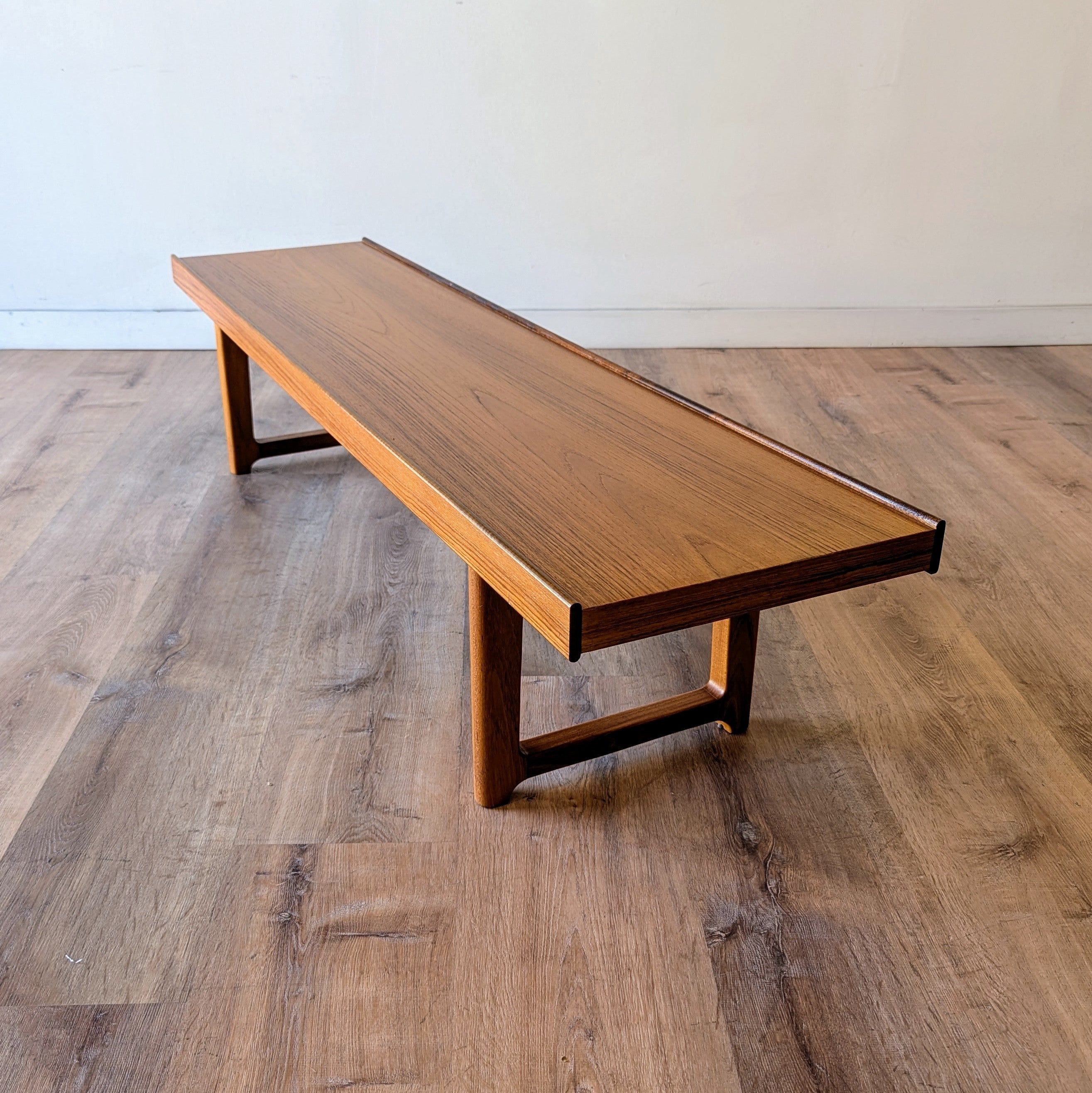 A teak Norwegian Modern 'Krobo' bench designed by Torbjørn Afdal