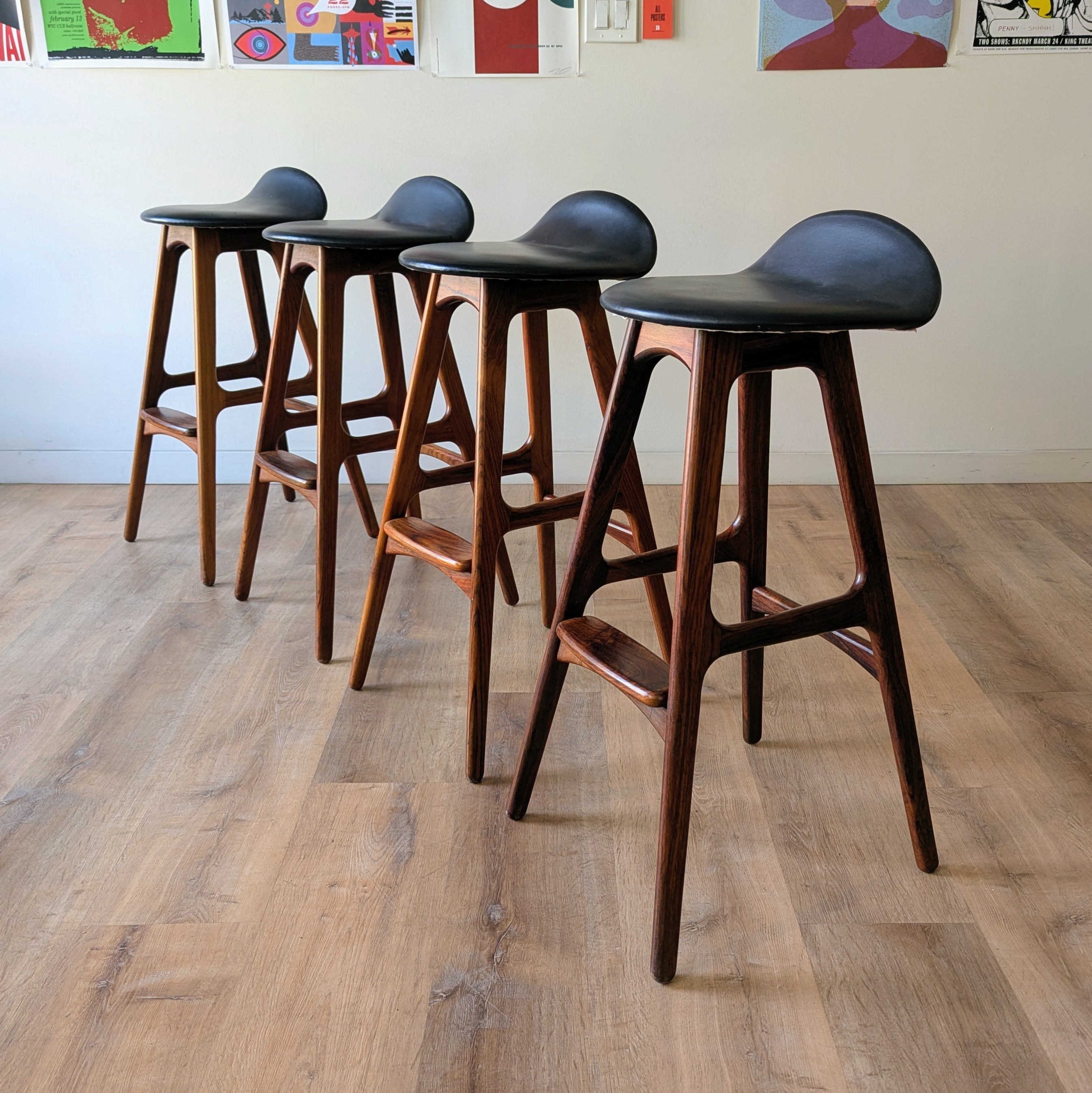 Erik Buch Barstools, set of 4