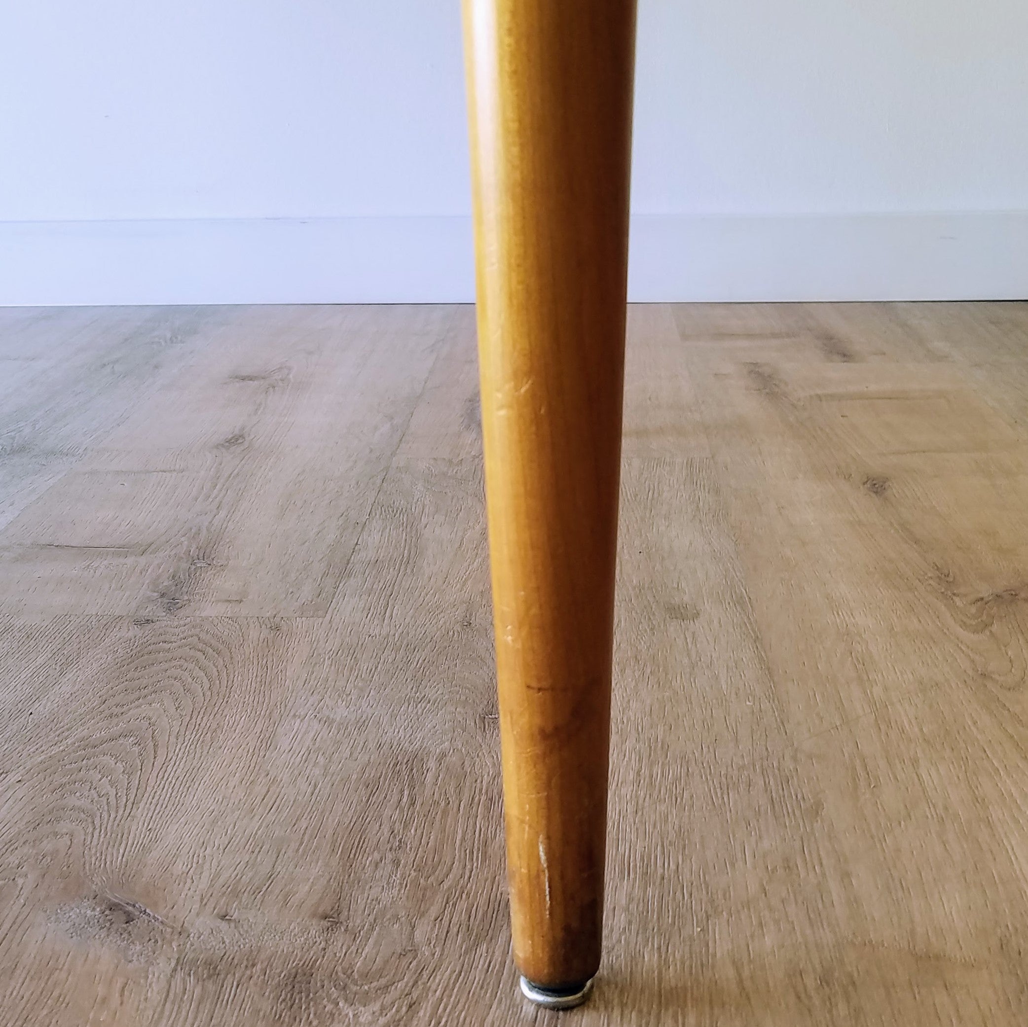 MCM Maple Round Dining Table