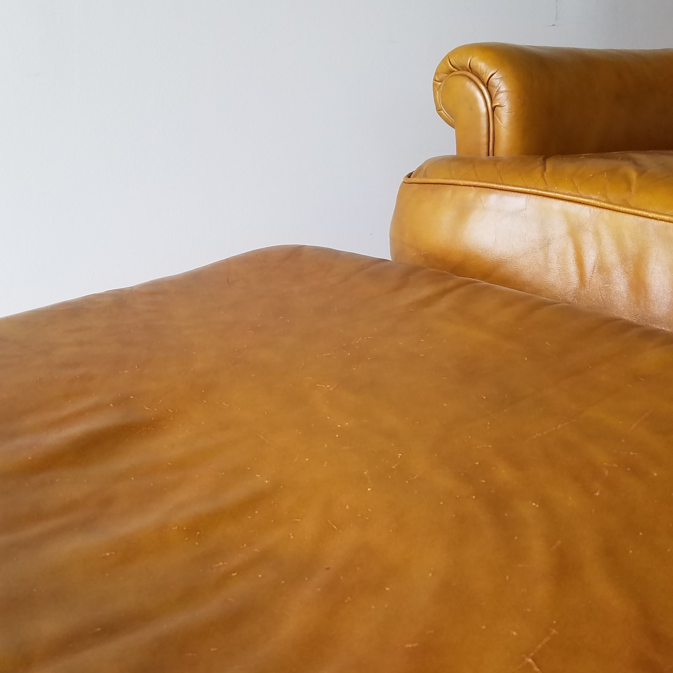 Drexel Heritage Leather Chair + Ottoman