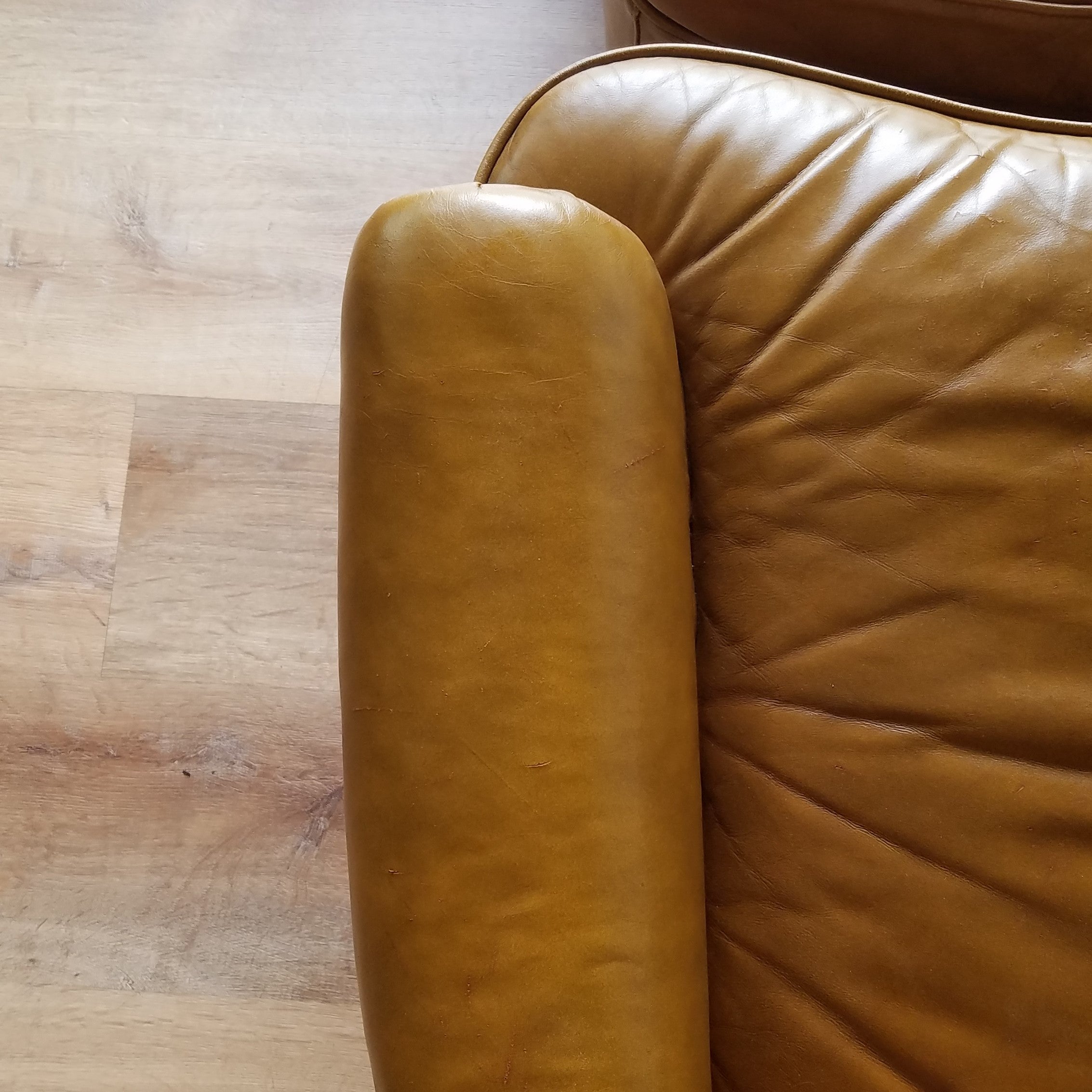 Drexel Heritage Leather Chair + Ottoman