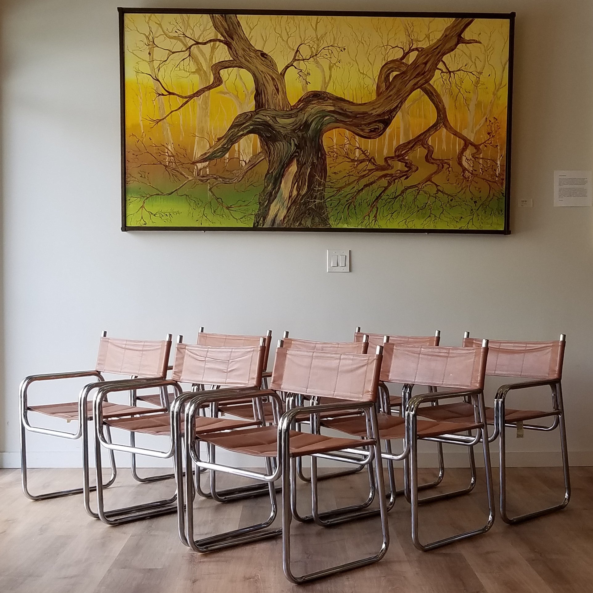 MCM Chrome Sling Dining Chairs