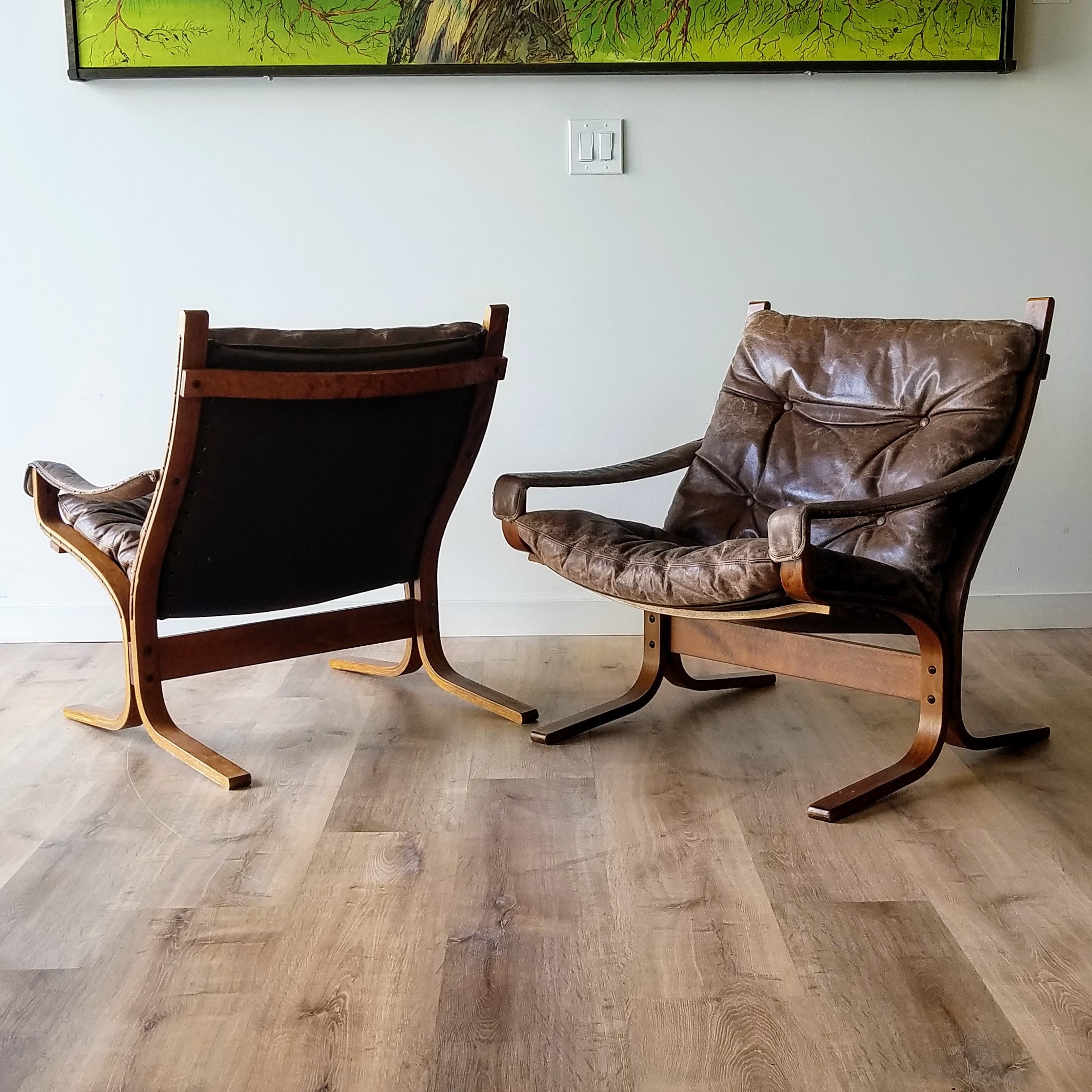 Ingmar Relling Leather 'Siesta' Chairs