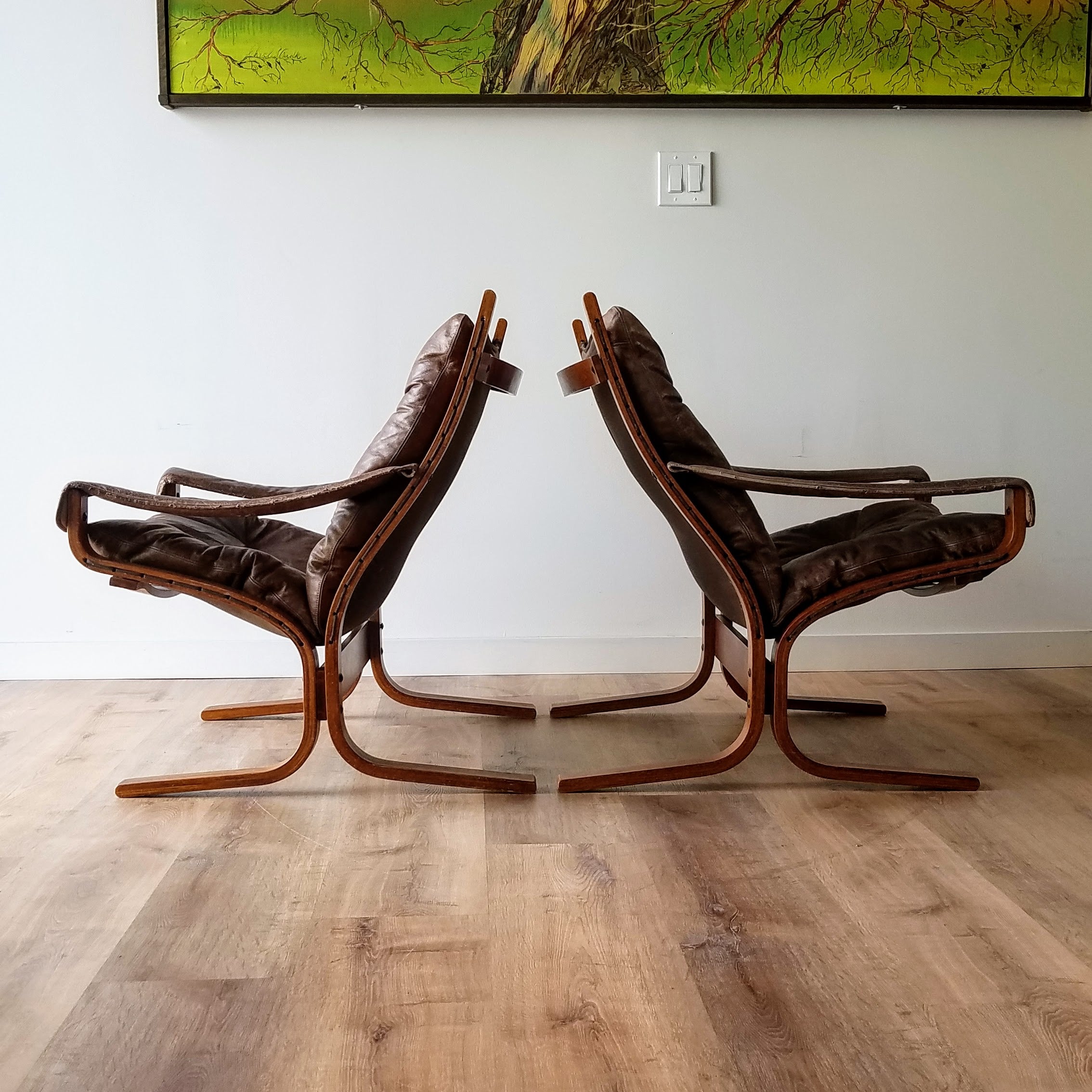 Ingmar Relling Leather 'Siesta' Chairs