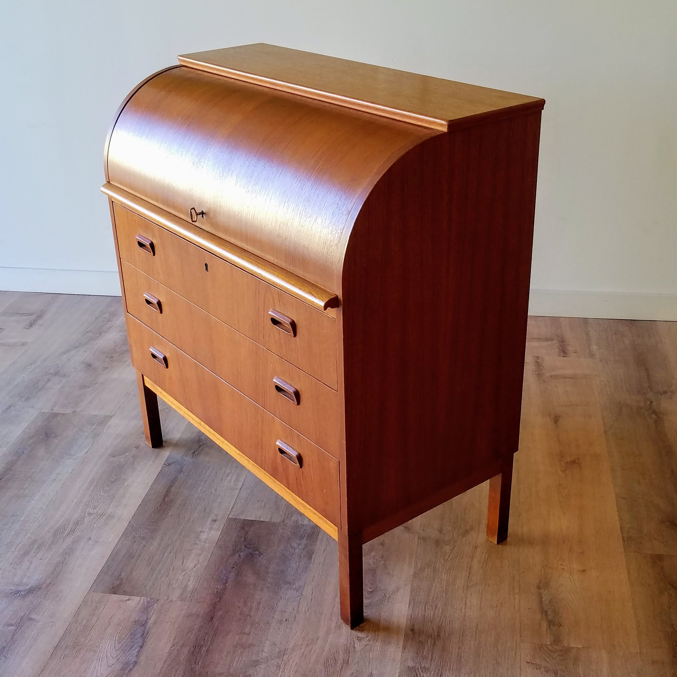 Egon Ostergaard Teak Roll-Top Writing Desk