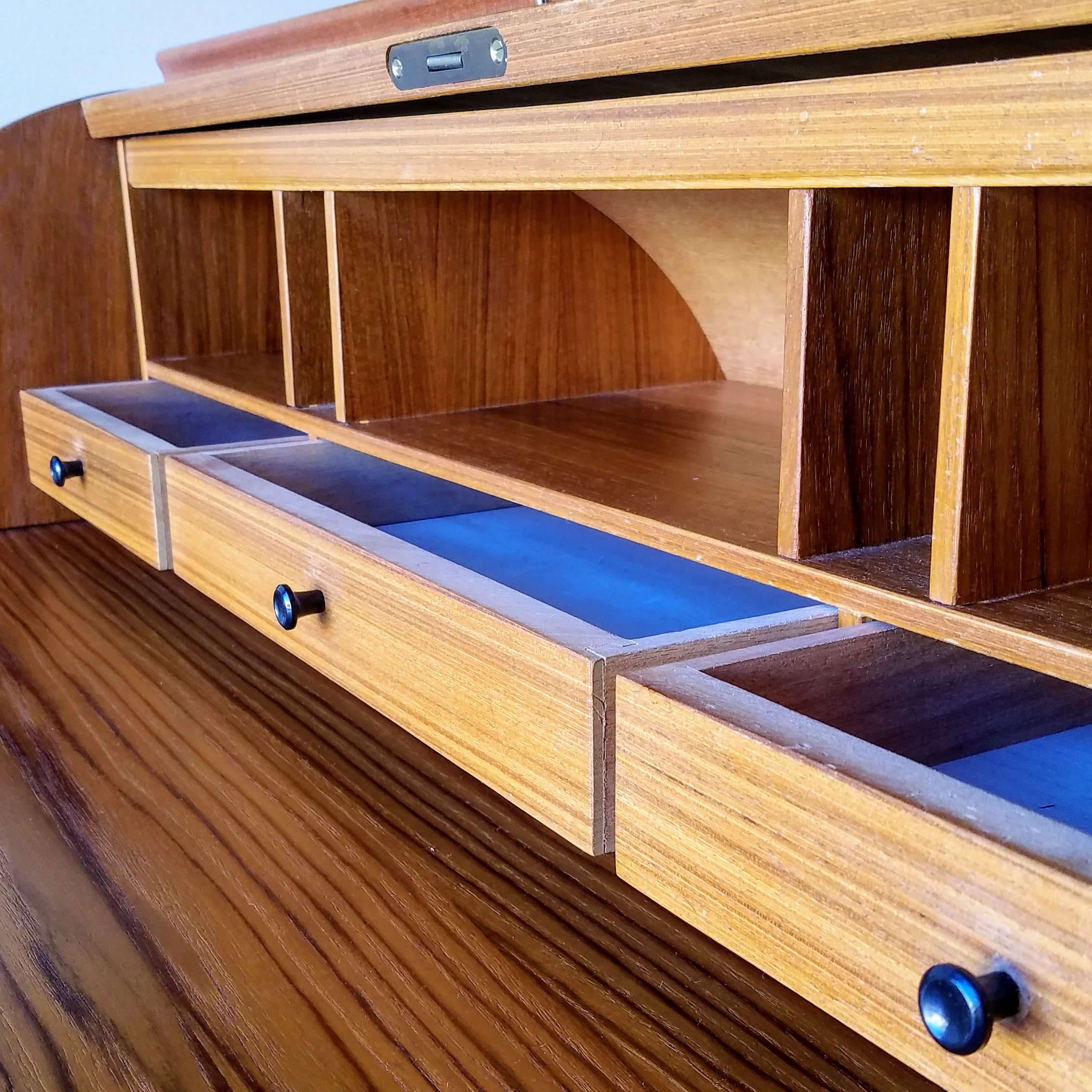 Egon Ostergaard Teak Roll-Top Writing Desk