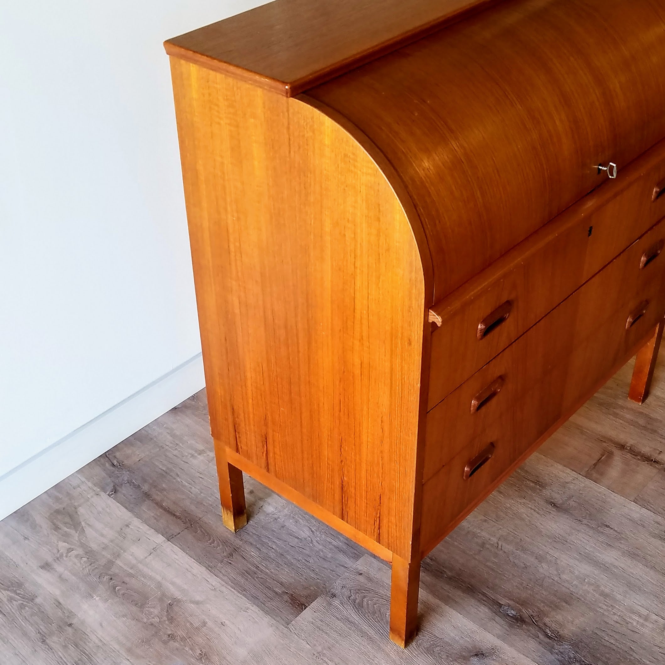 Egon Ostergaard Teak Roll-Top Writing Desk
