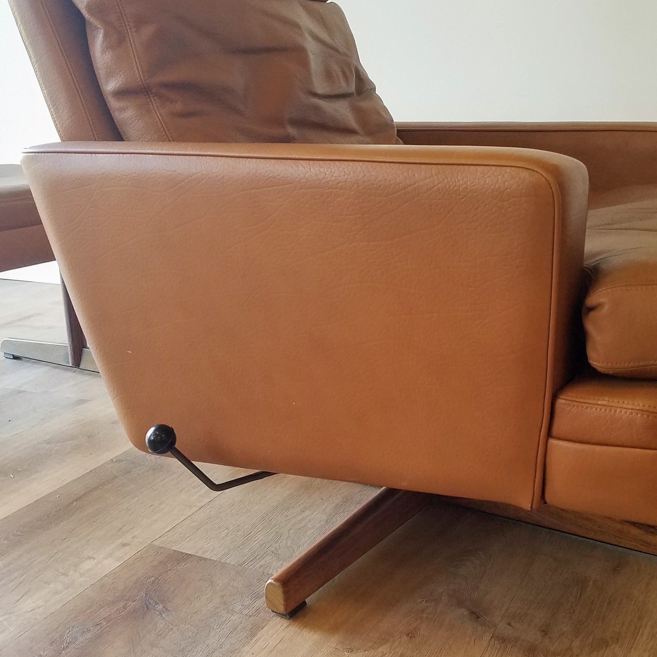 Fredrik A. Kayser Leather Recliner and Ottoman