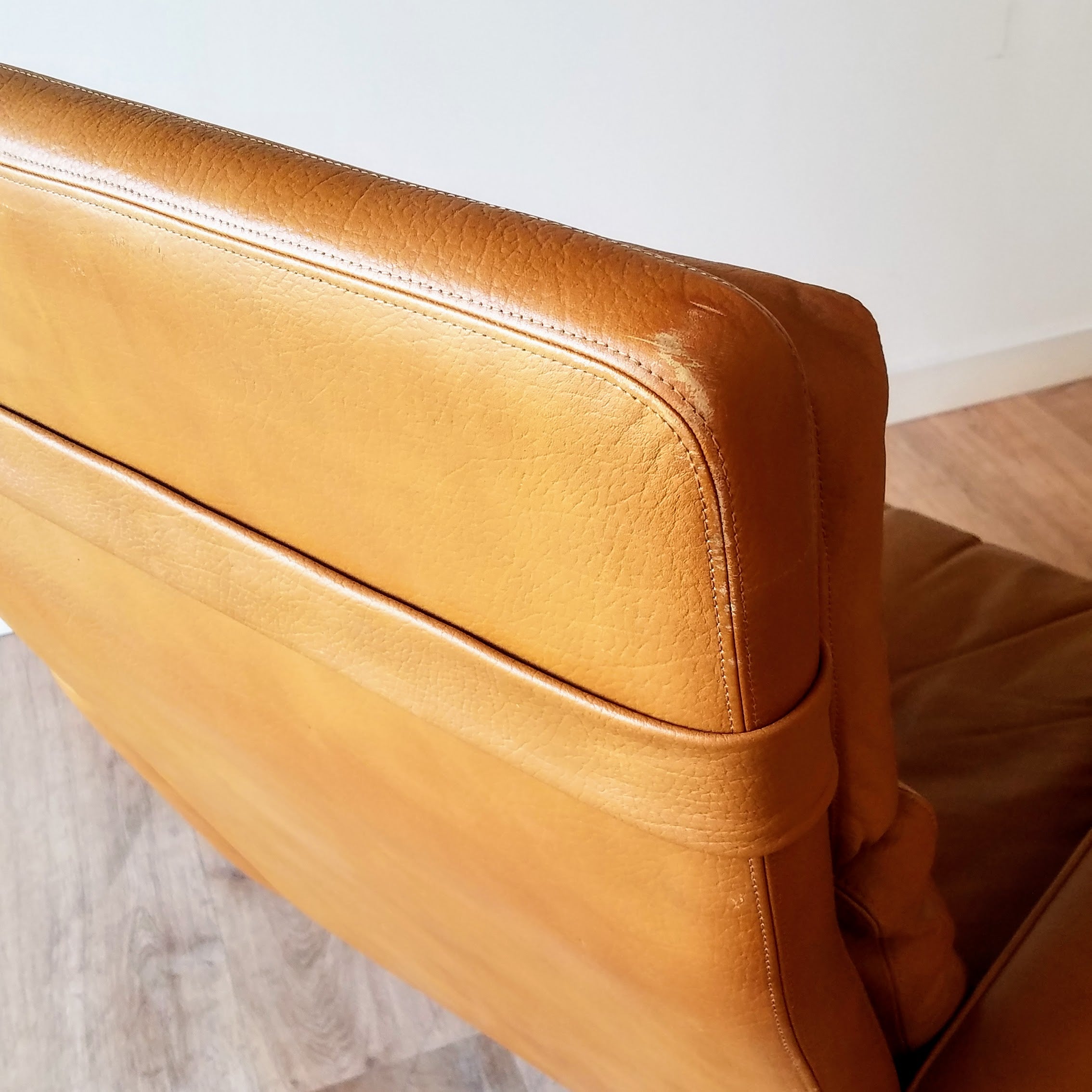 Fredrik A. Kayser Leather Recliner and Ottoman