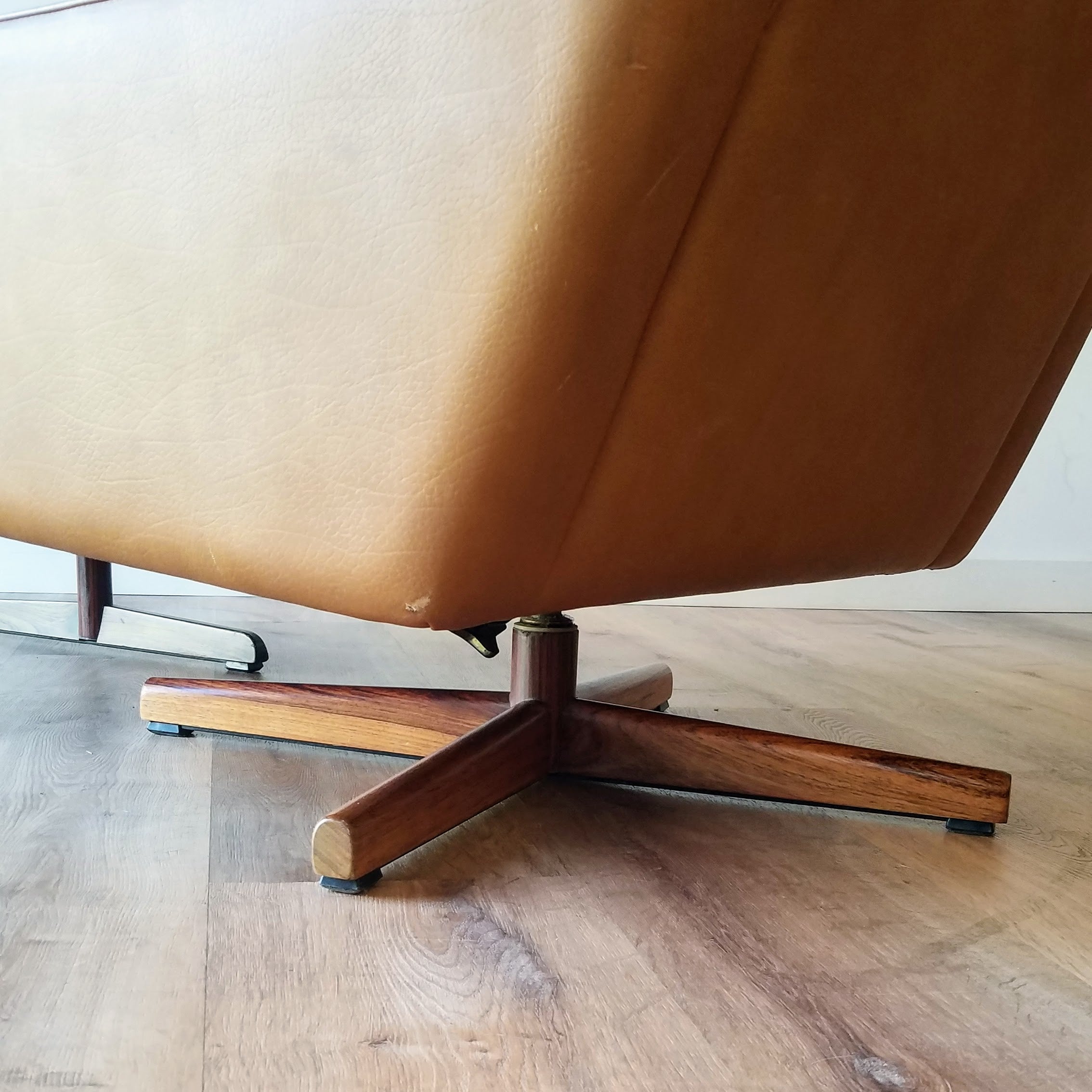 Fredrik A. Kayser Leather Recliner and Ottoman
