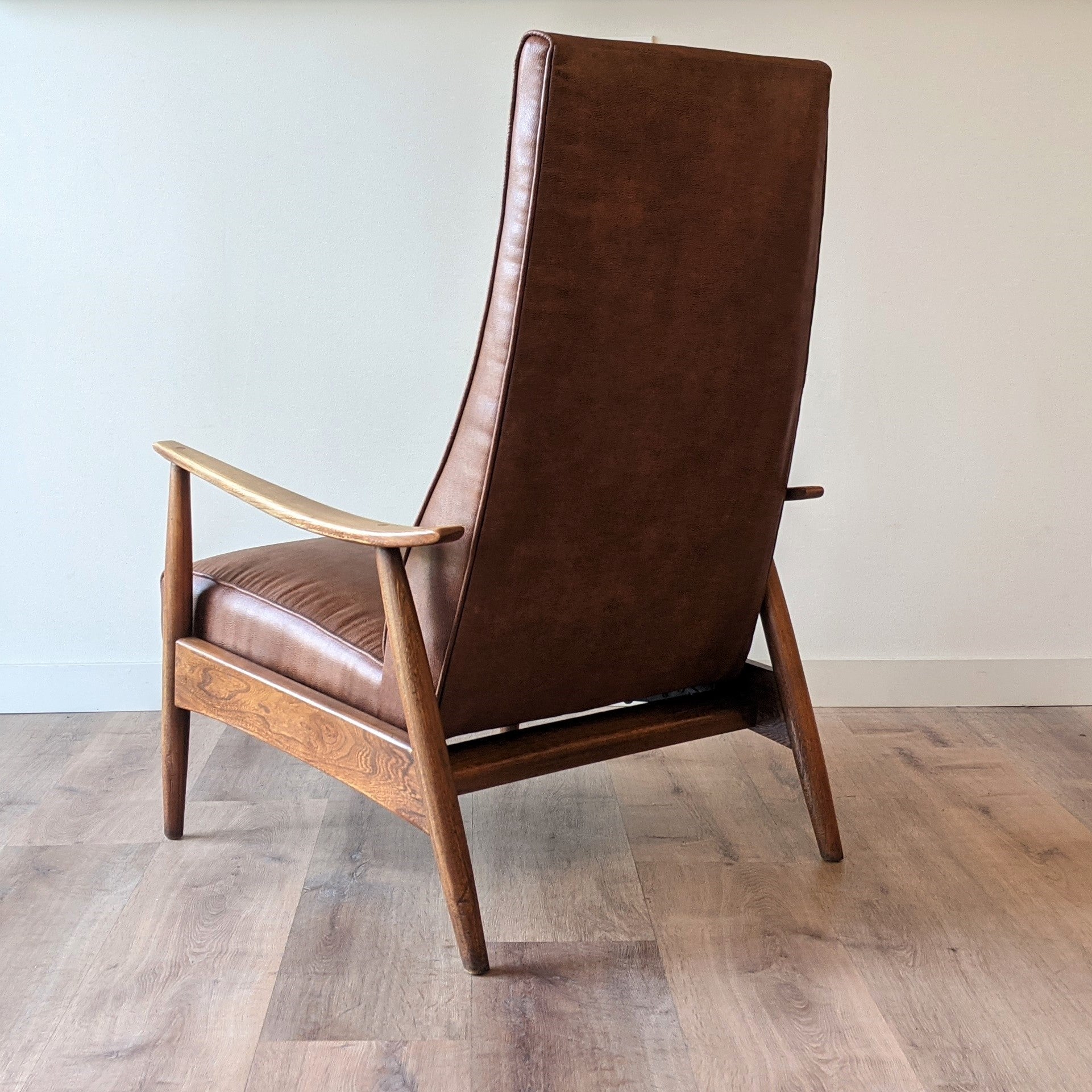 Milo Baughman Leather Recliner
