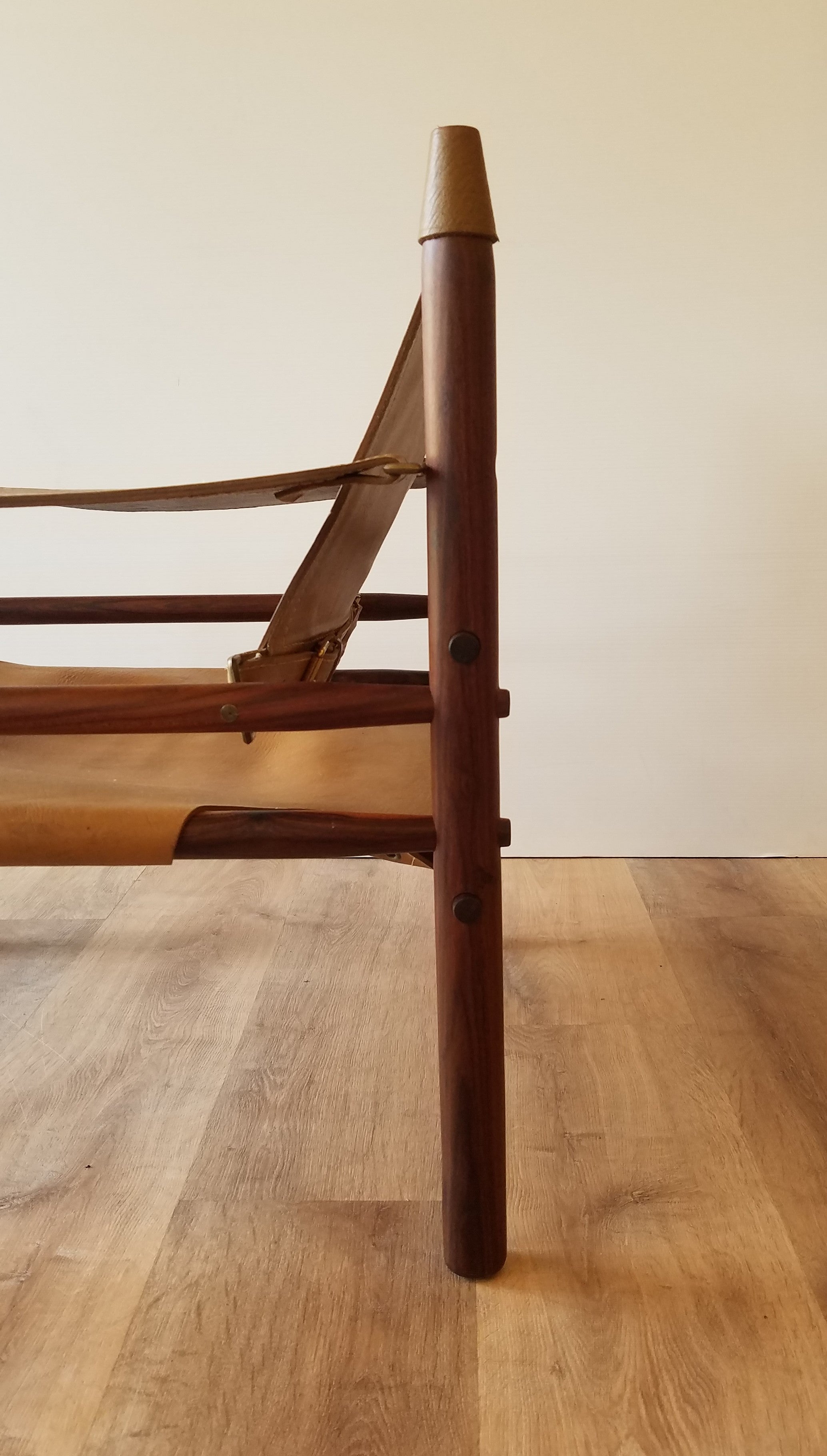 Detail View of Swedish Mid-Century 'Sirocco' Safair Lounge Chair by Arne Norell for Möbel AB, Sweden in Seattle, Washington.