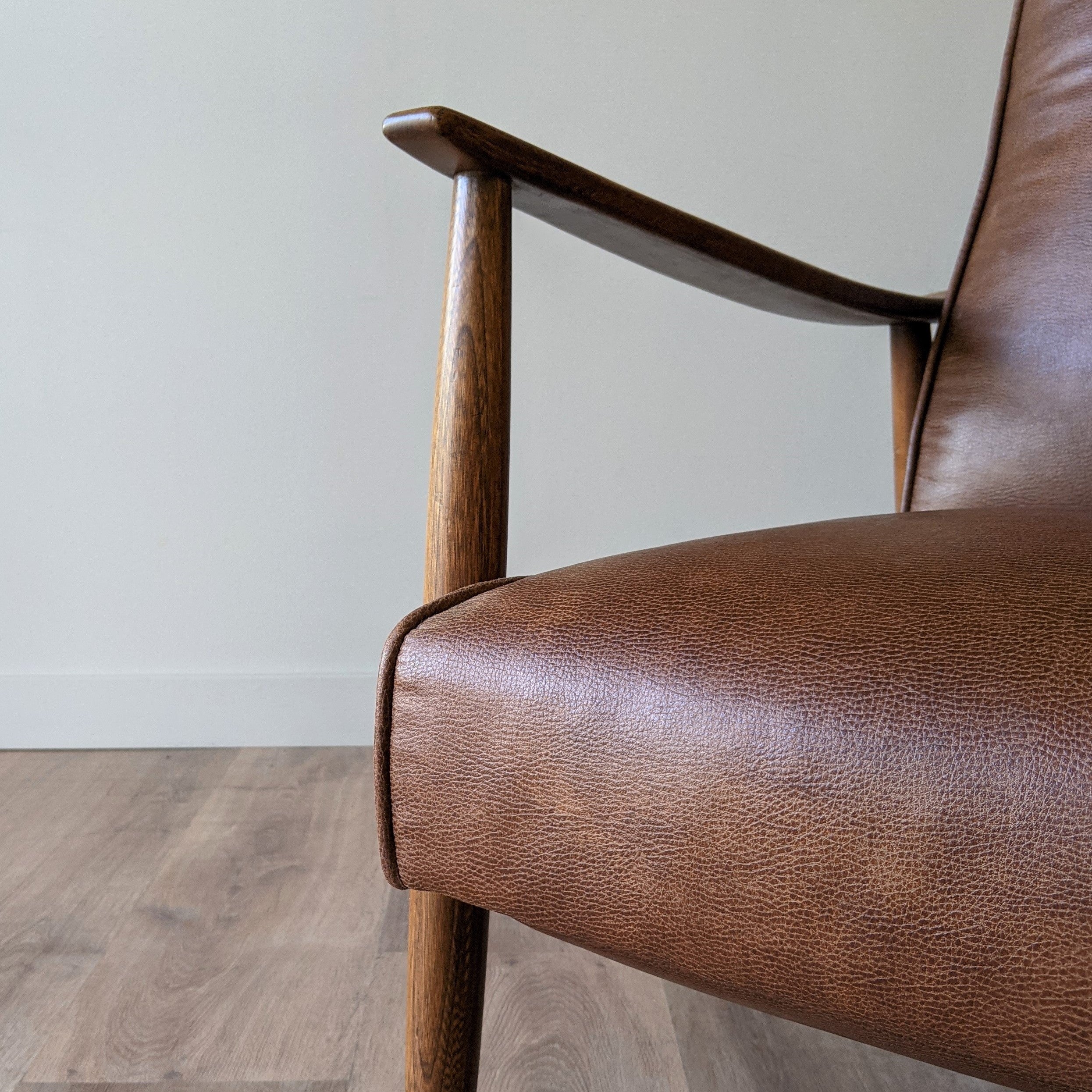 Milo Baughman Leather Recliner