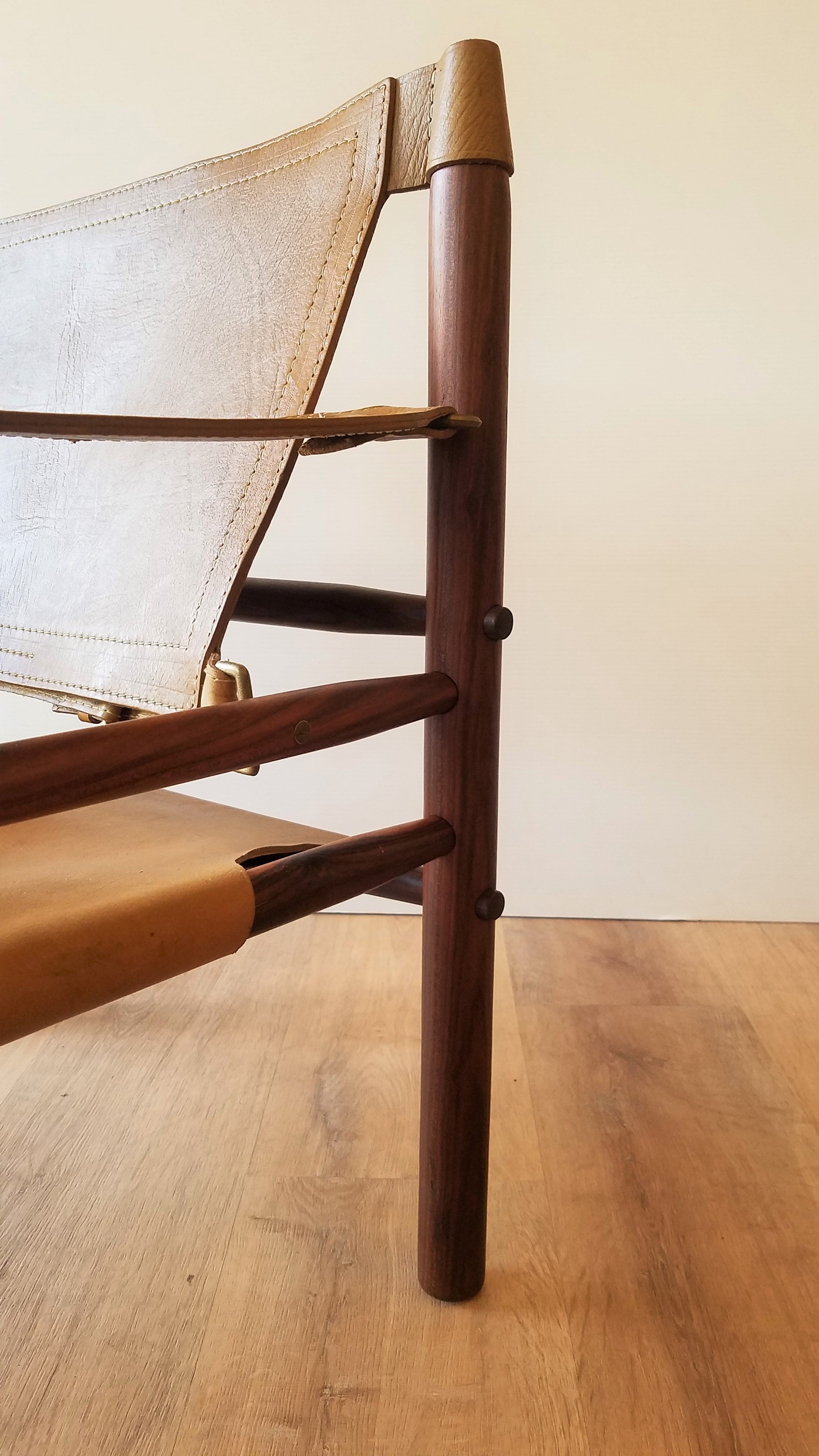 Detail View of Swedish Mid-Century 'Sirocco' Safair Lounge Chair by Arne Norell for Möbel AB, Sweden in Seattle, Washington.