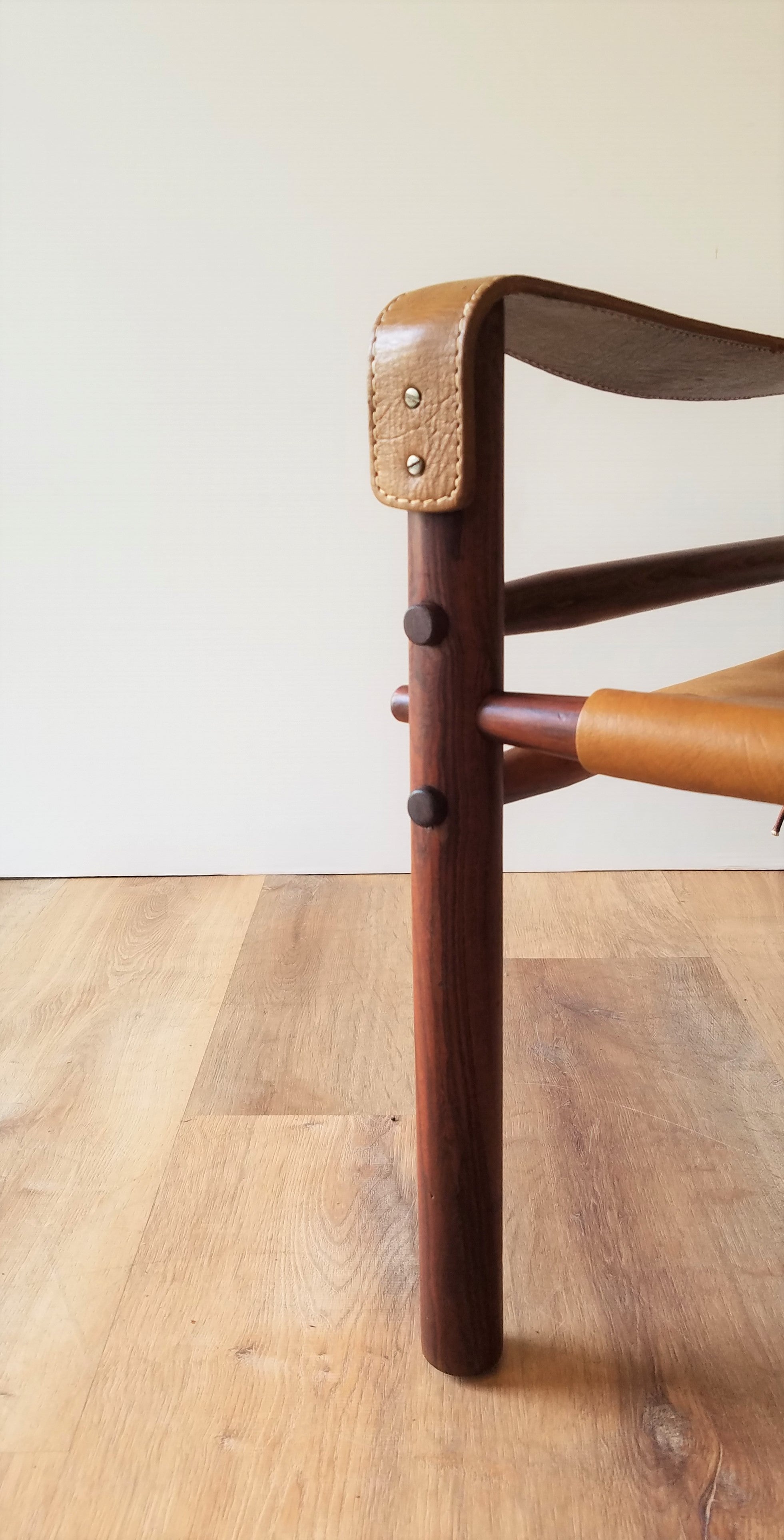 Detail View of Swedish Mid-Century 'Sirocco' Safair Lounge Chair by Arne Norell for Möbel AB, Sweden in Seattle, Washington.