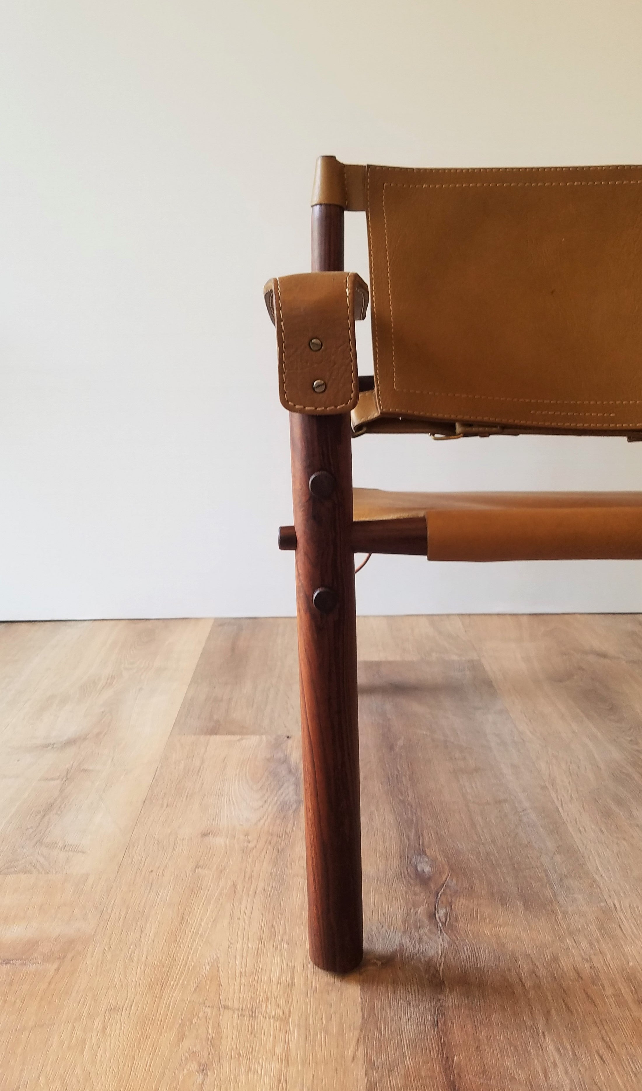 Detail View of Swedish Mid-Century 'Sirocco' Safair Lounge Chair by Arne Norell for Möbel AB, Sweden in Seattle, Washington.