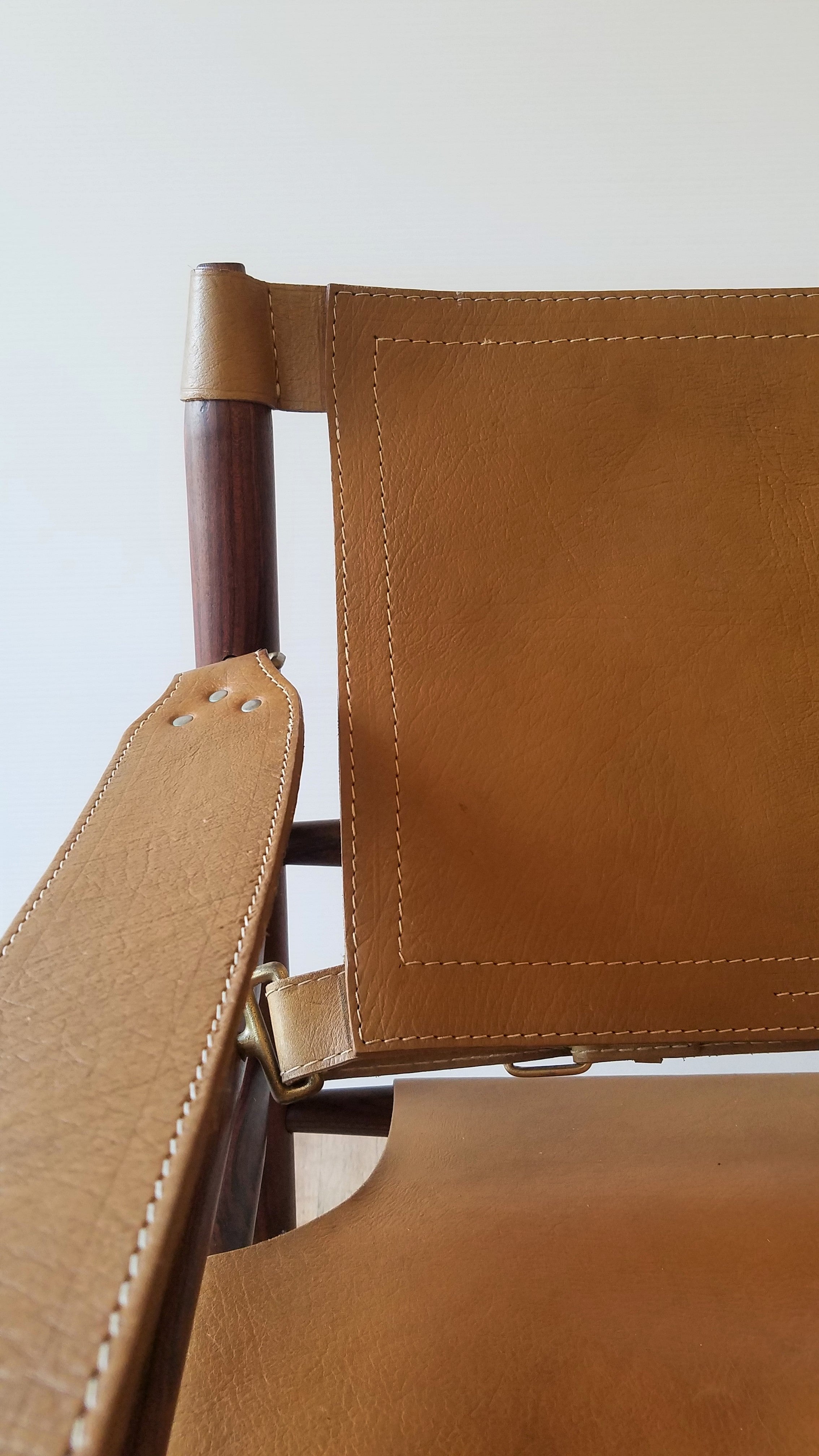 Detail View of Swedish Mid-Century 'Sirocco' Safair Lounge Chair by Arne Norell for Möbel AB, Sweden in Seattle, Washington.