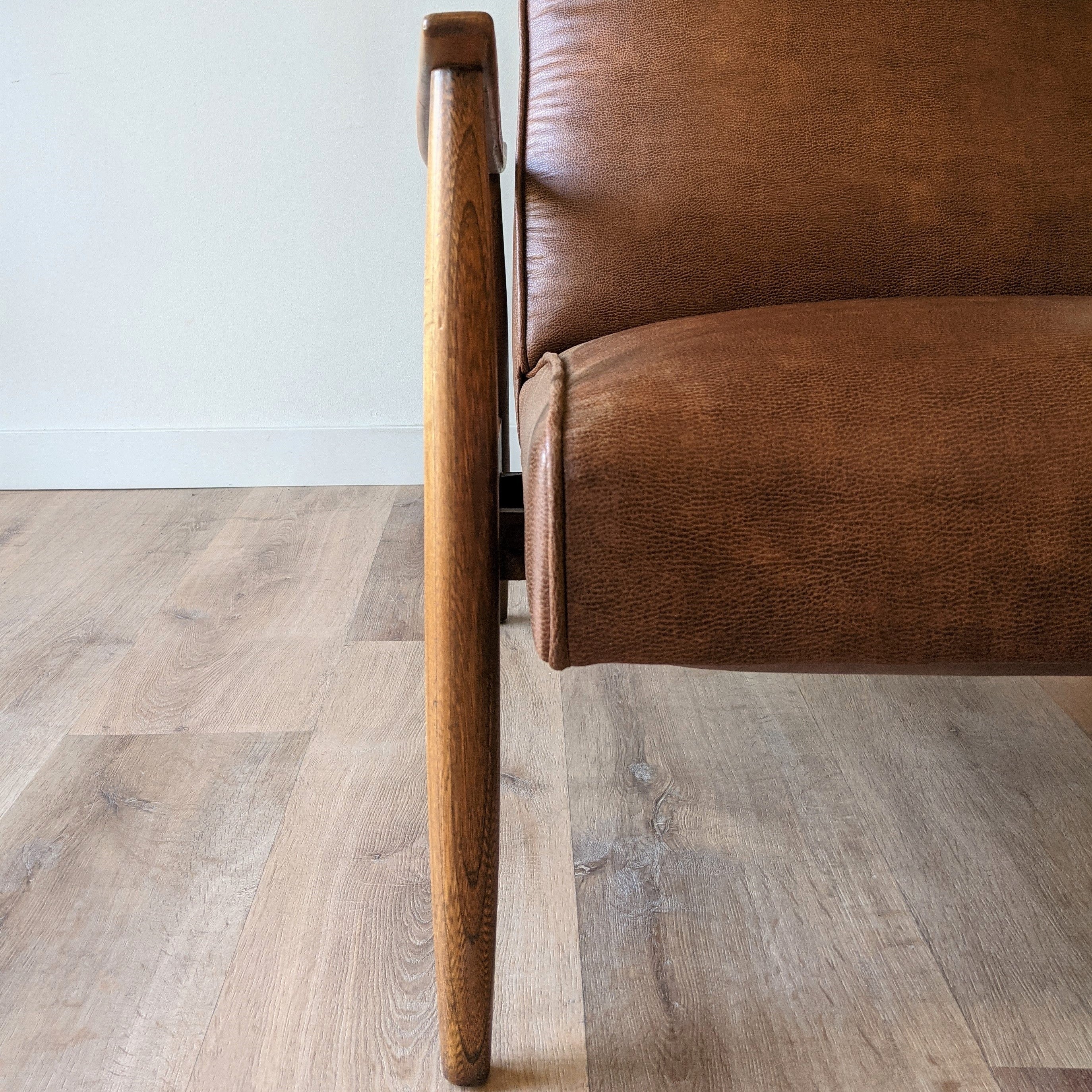 Milo Baughman Leather Recliner