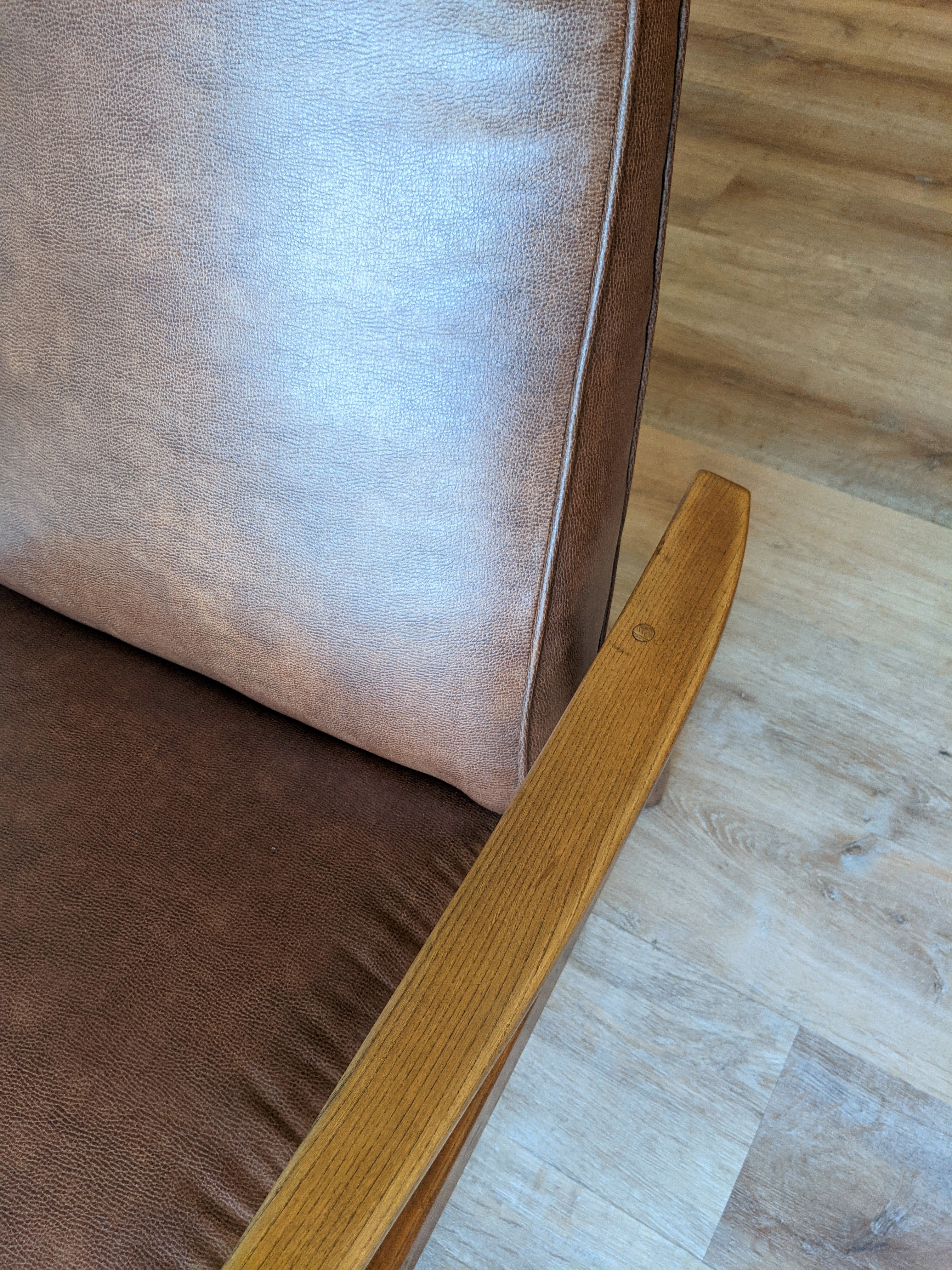 Milo Baughman Leather Recliner