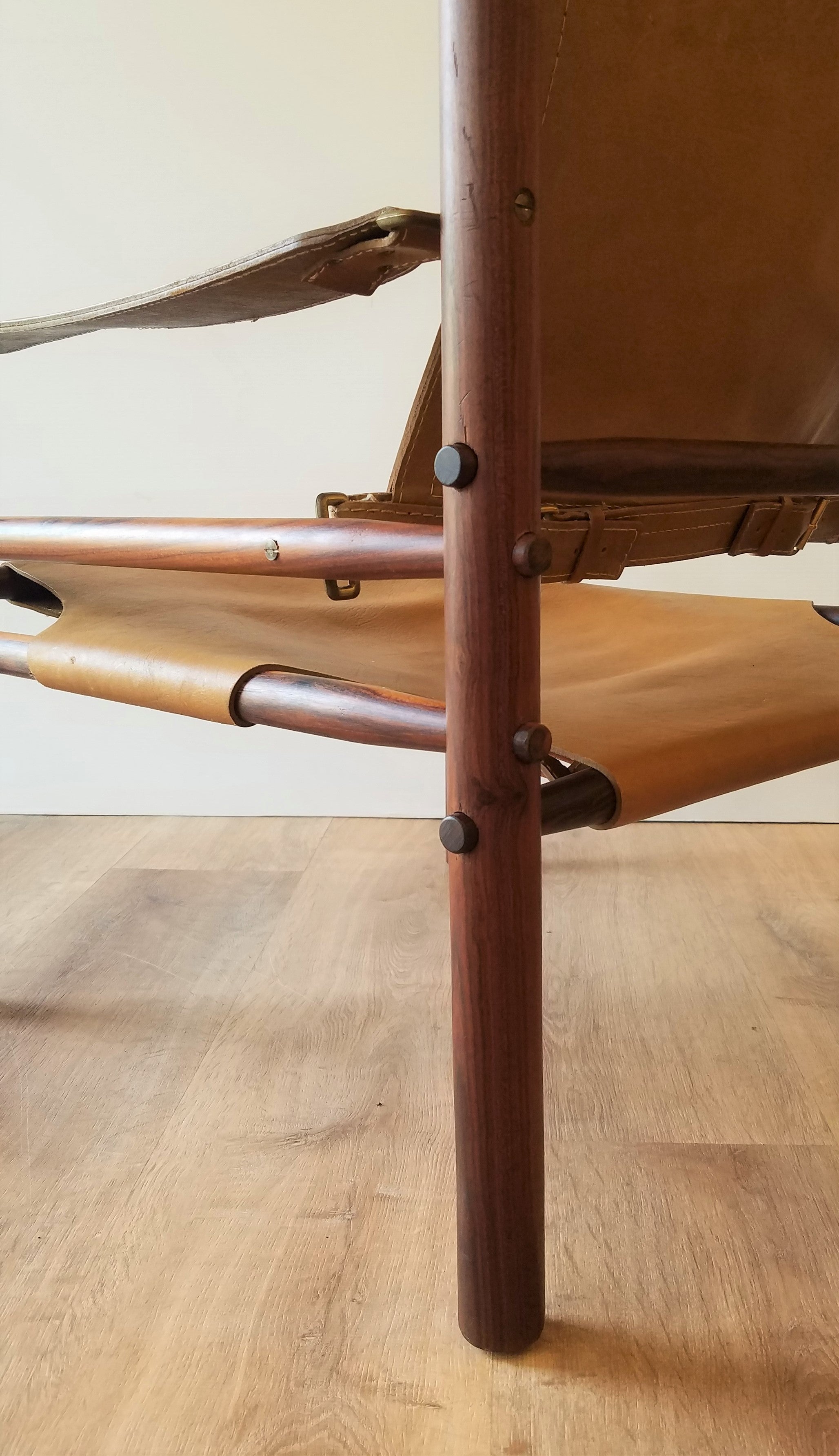 Detail View of Swedish Mid-Century 'Sirocco' Safair Lounge Chair by Arne Norell for Möbel AB, Sweden in Seattle, Washington.