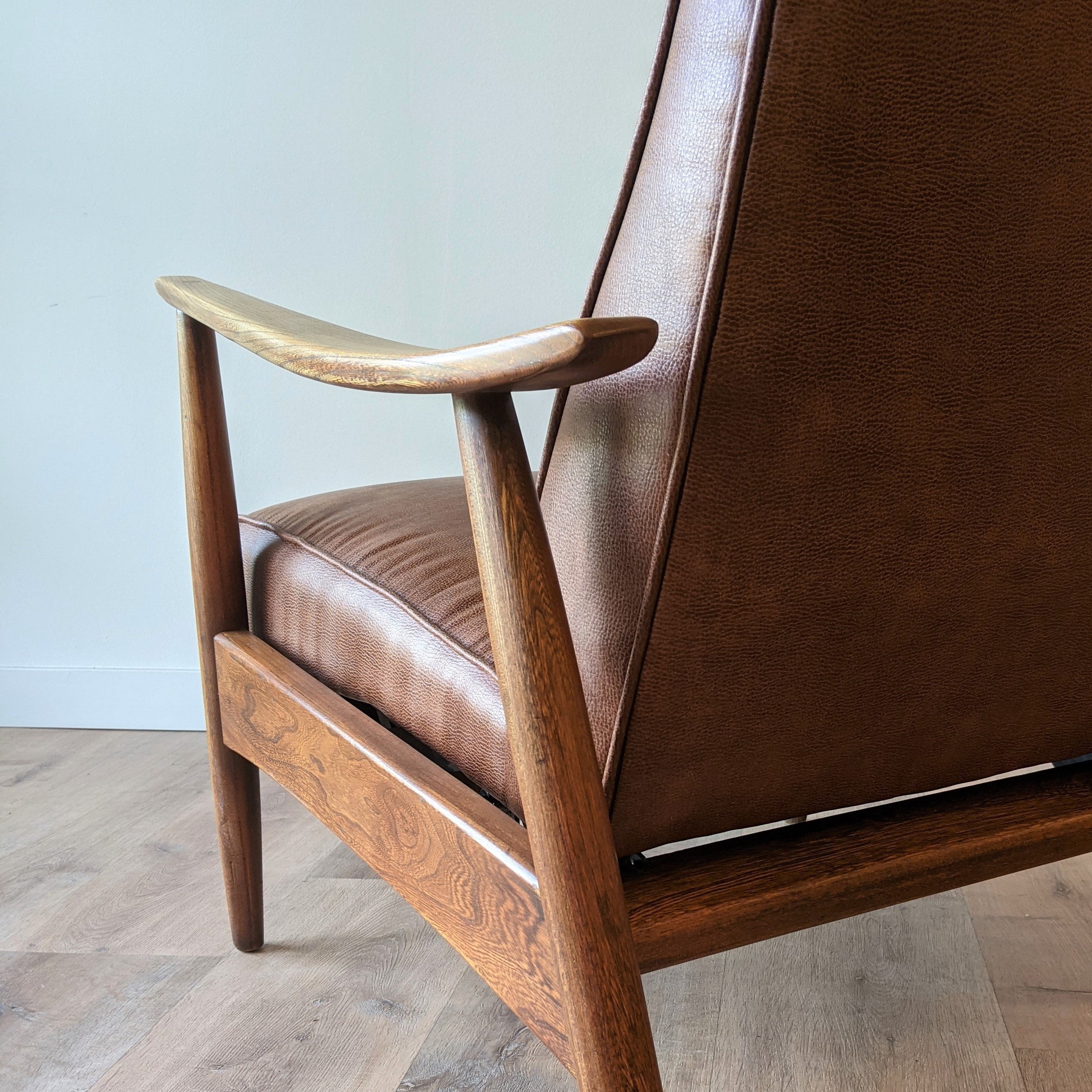 Milo Baughman Leather Recliner