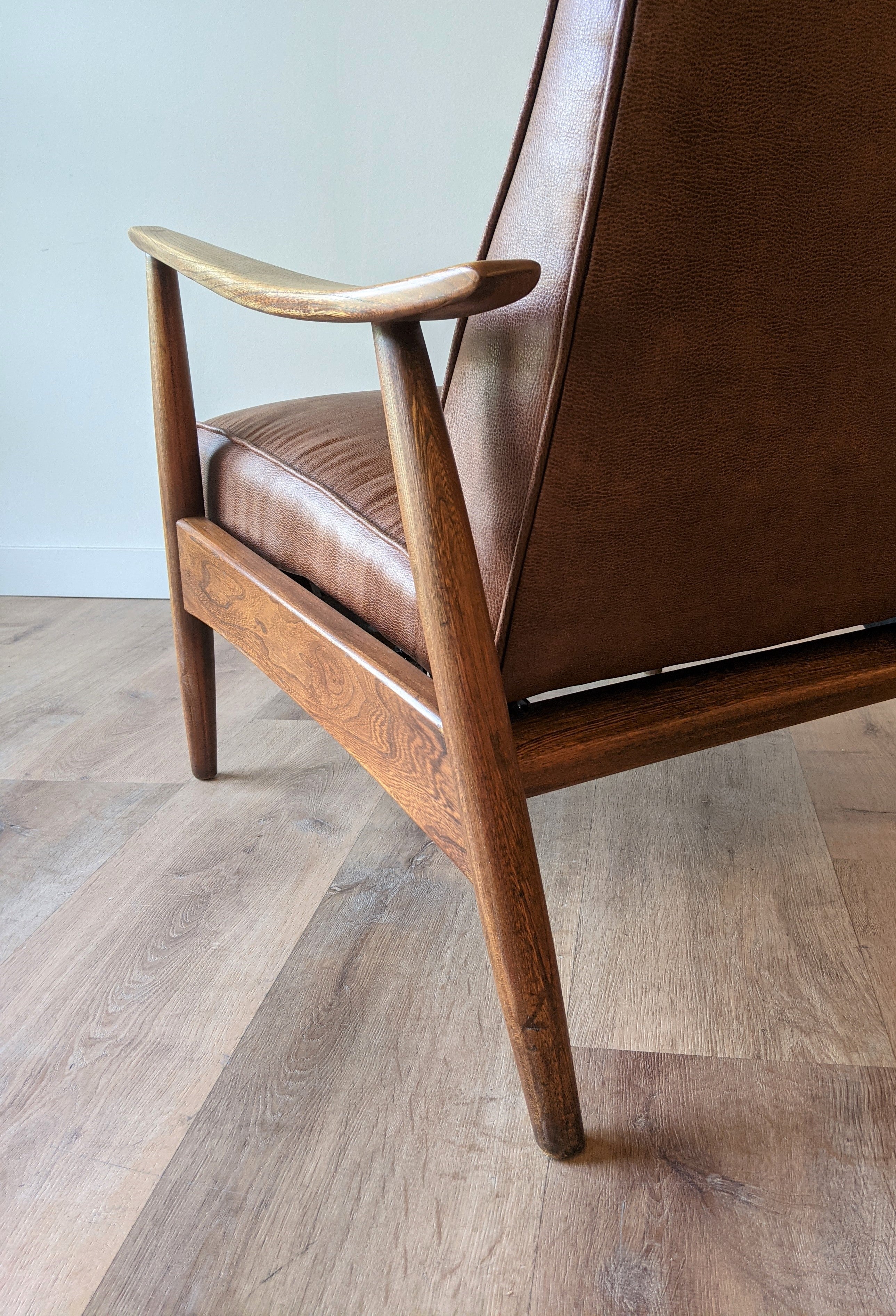 Milo Baughman Leather Recliner