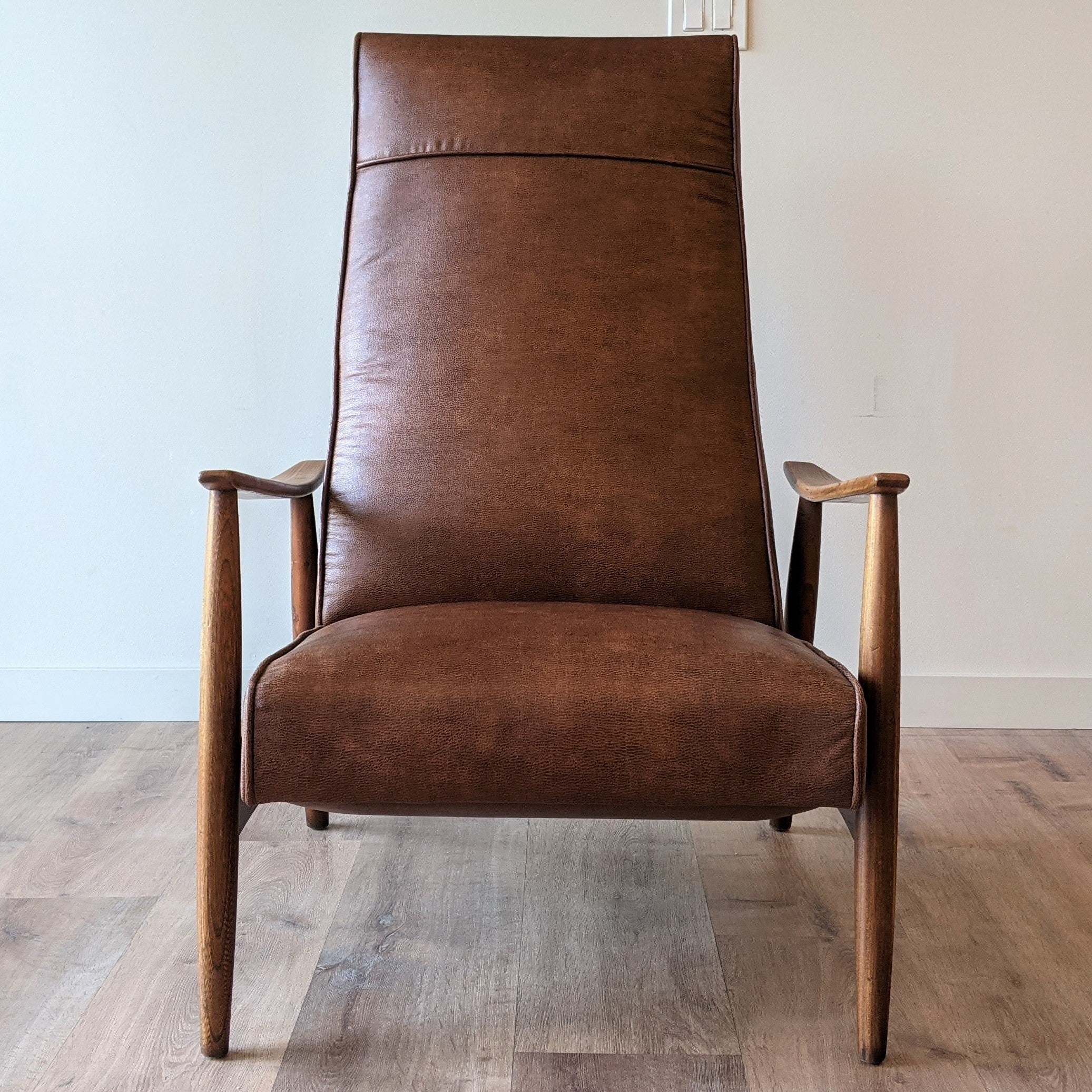 Milo Baughman Leather Recliner