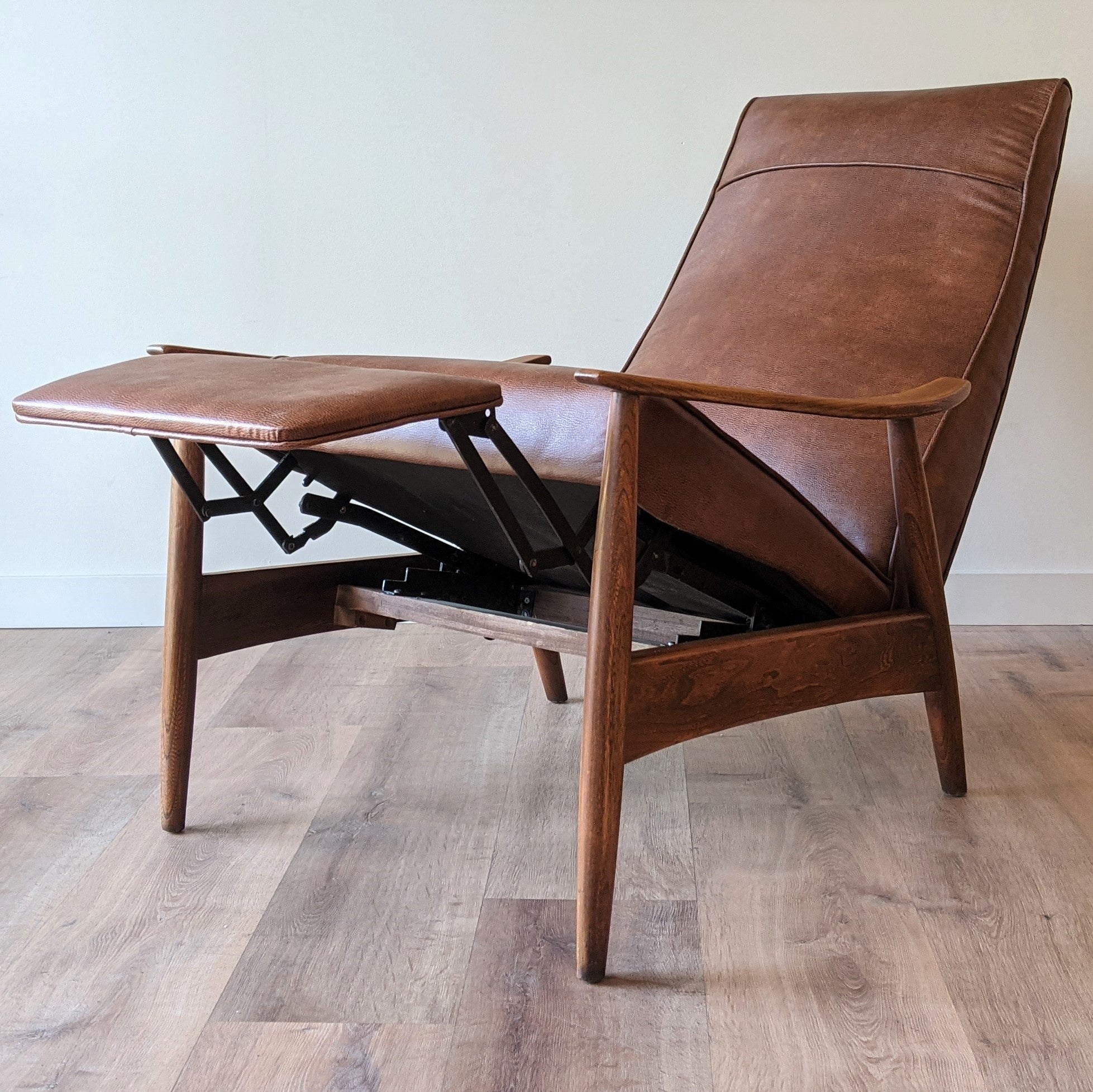 Milo Baughman Leather Recliner