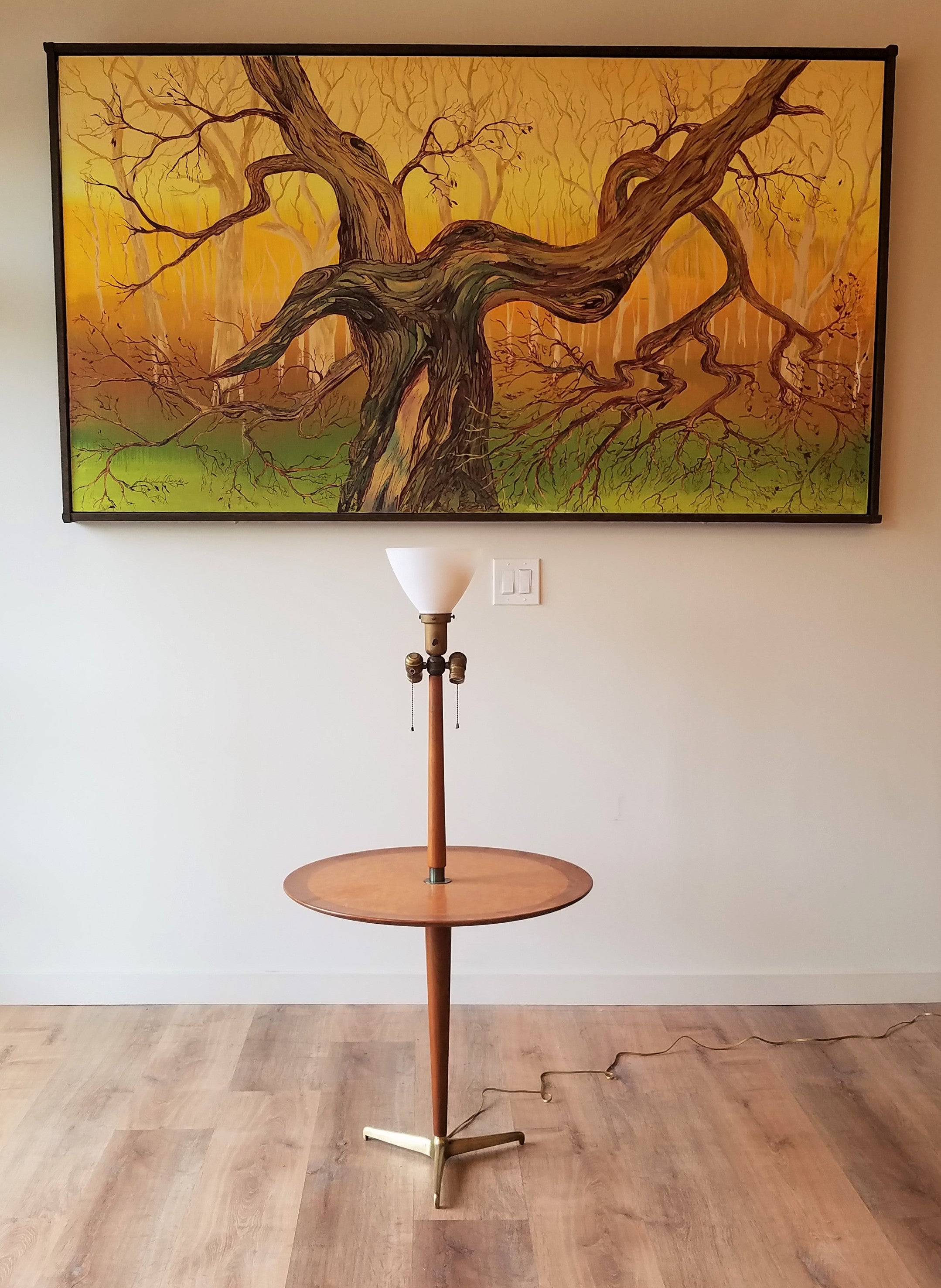 Edward Wormley Snack Table/Floor Lamp Model 5410