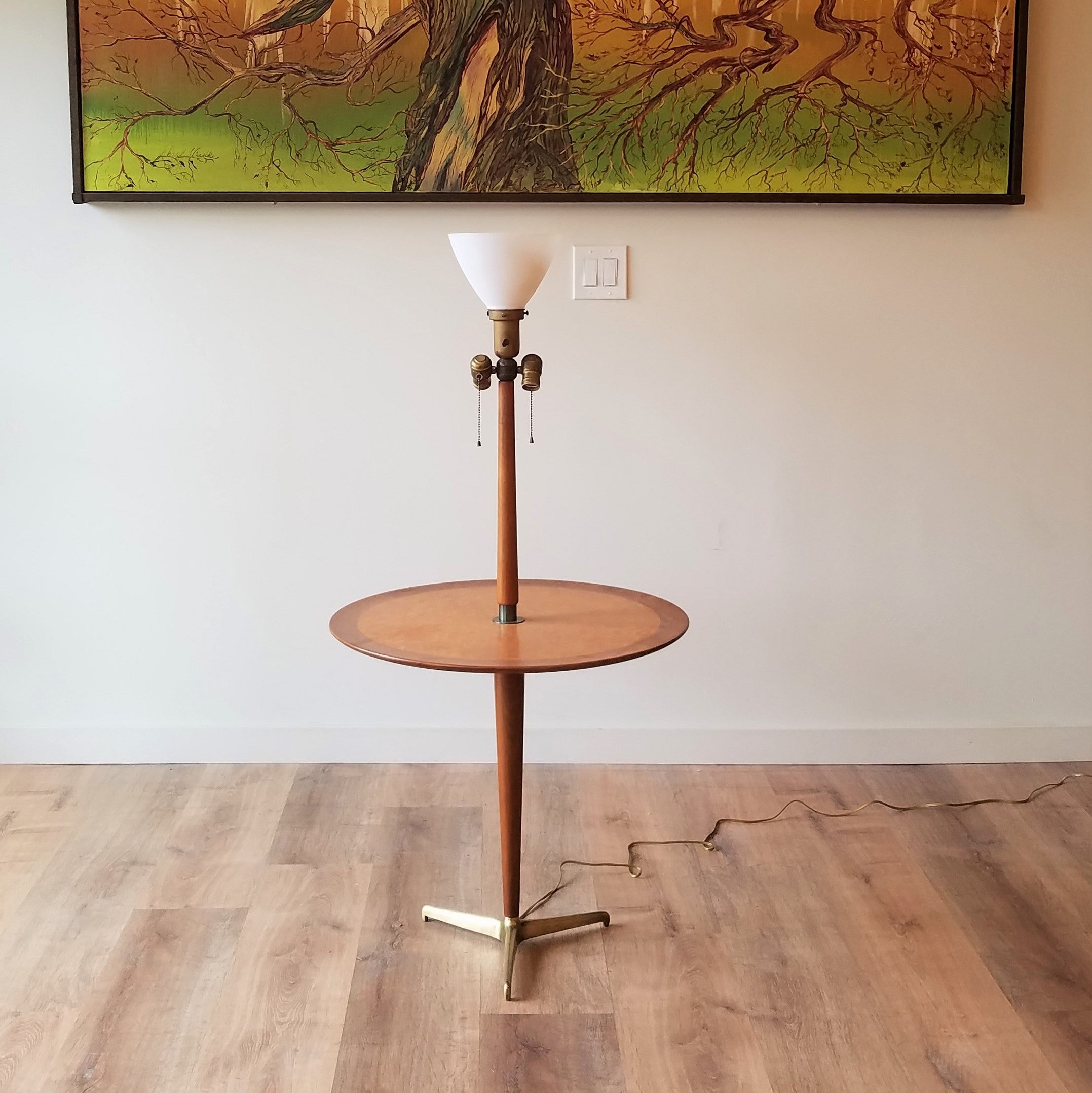 Edward Wormley Snack Table/Floor Lamp Model 5410