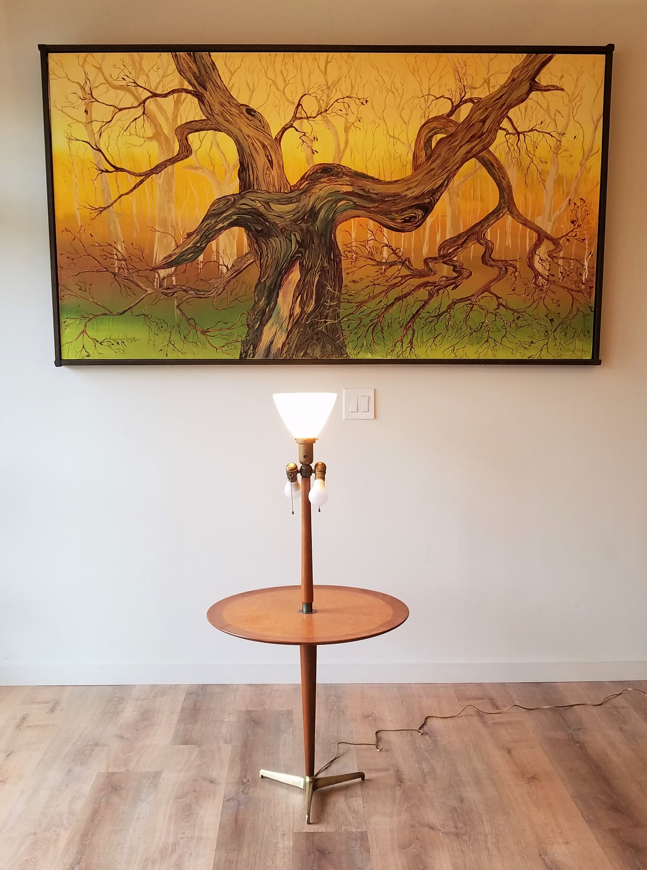 Edward Wormley Snack Table/Floor Lamp Model 5410