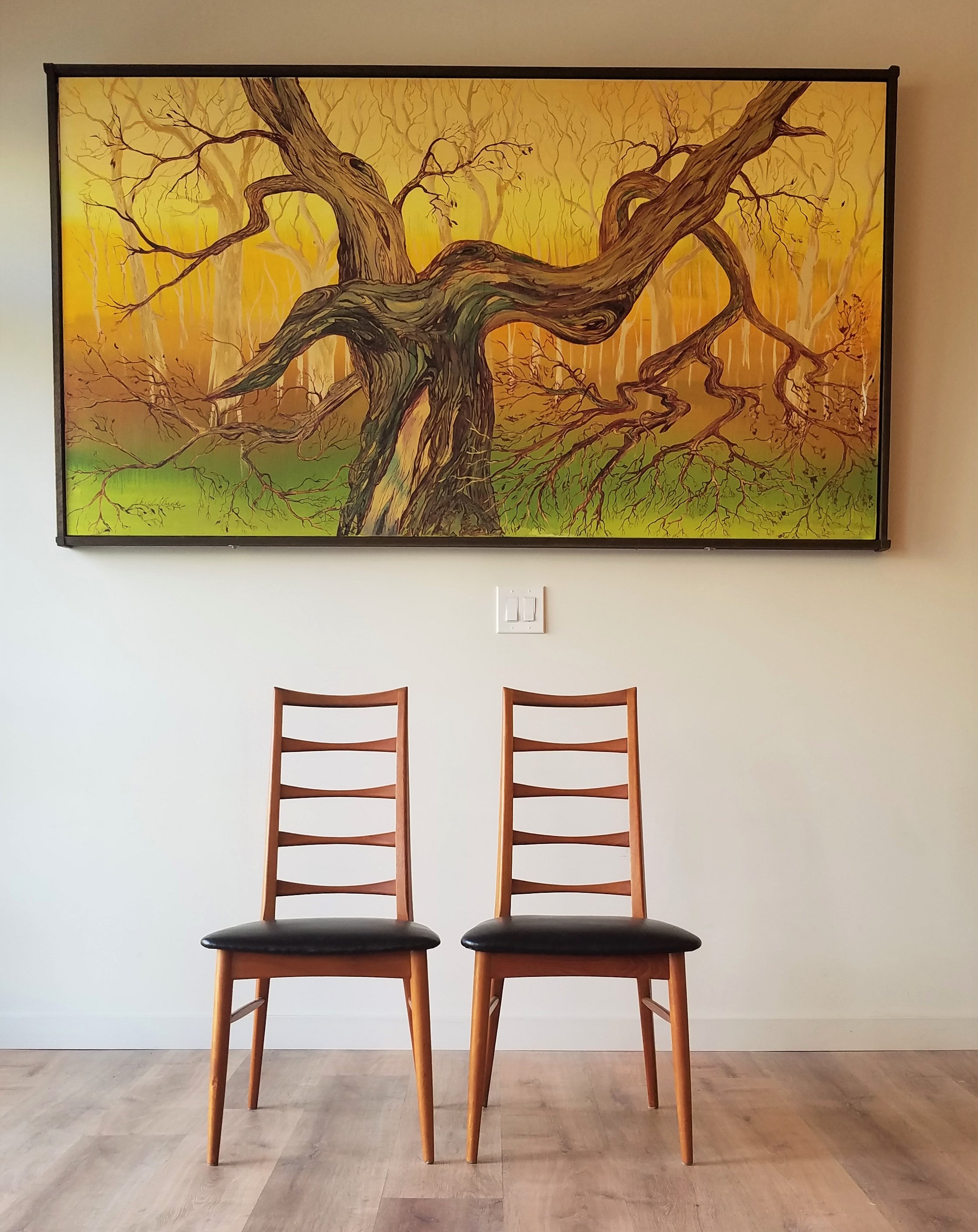 Niels Kofoed 'Lis' Ladder Back Dining Chairs - a pair