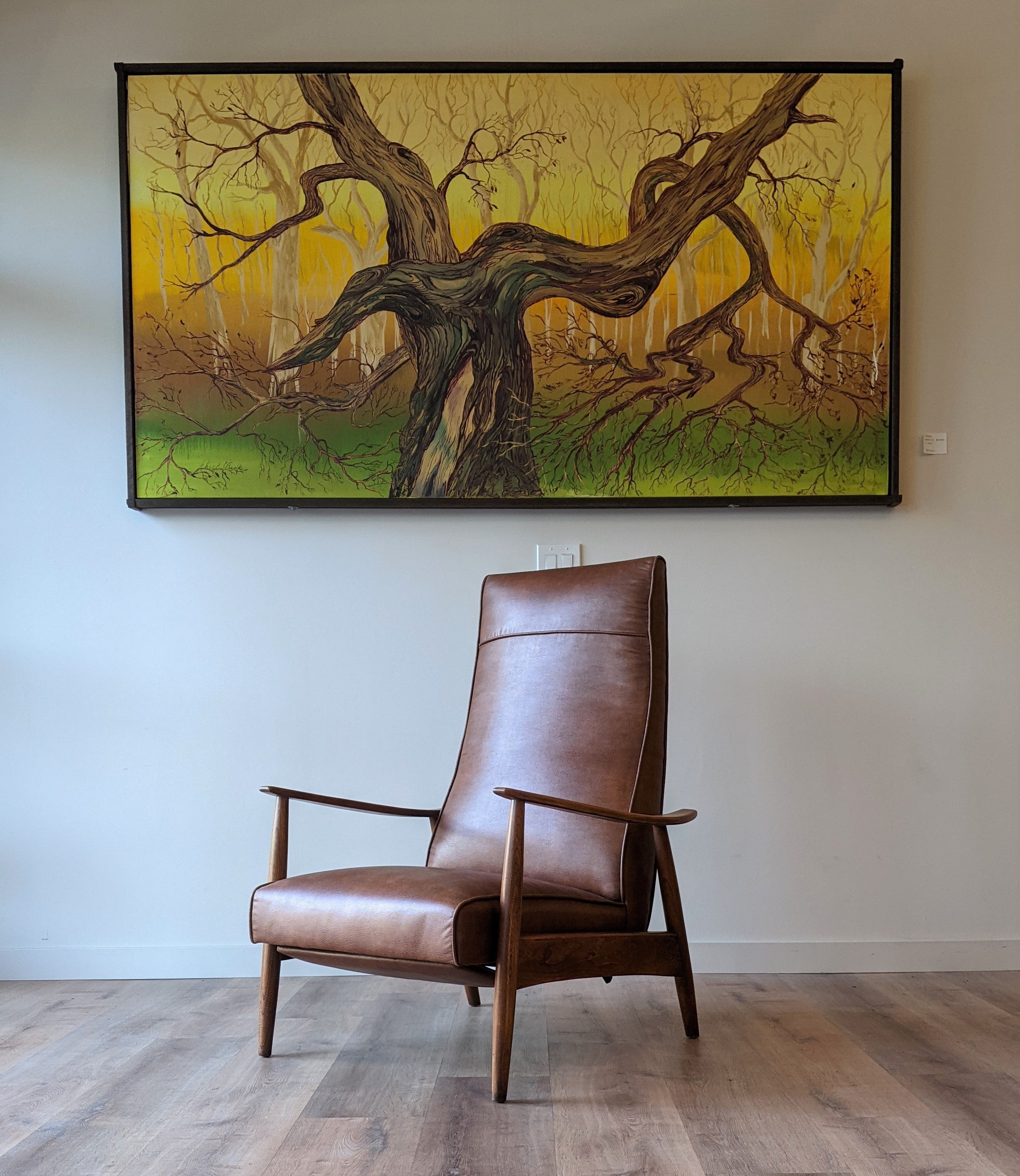Milo Baughman Leather Recliner