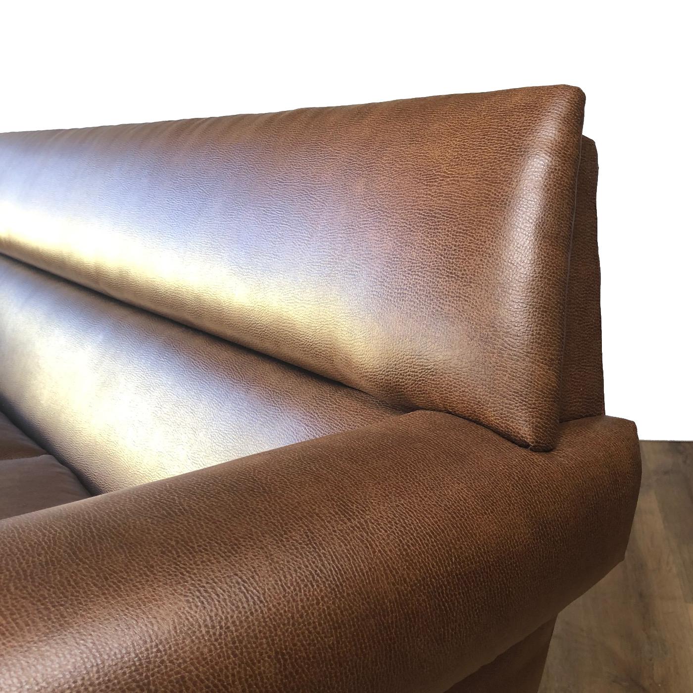 Danish Modern Leather Sofa