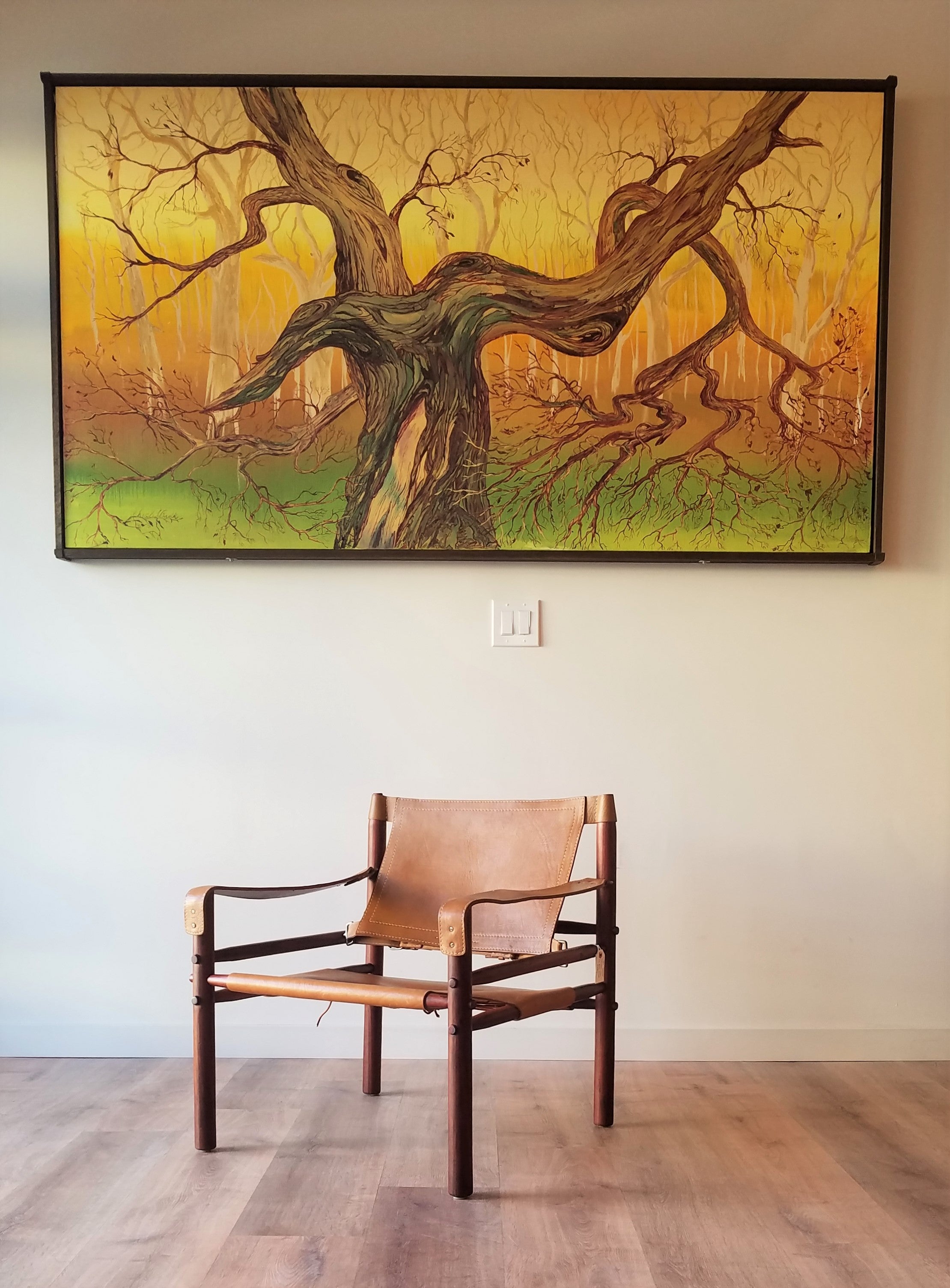 Front View of Swedish Mid-Century 'Sirocco' Safair Lounge Chair by Arne Norell for Möbel AB, Sweden in Seattle, Washington.